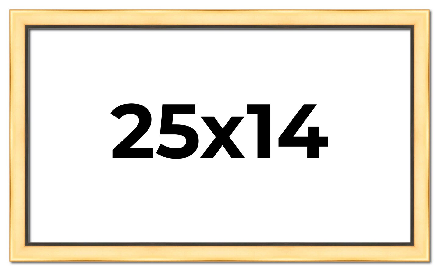 Simple Gold Picture Frame - UV Acrylic, Backing Board, Hanging Hardware Included