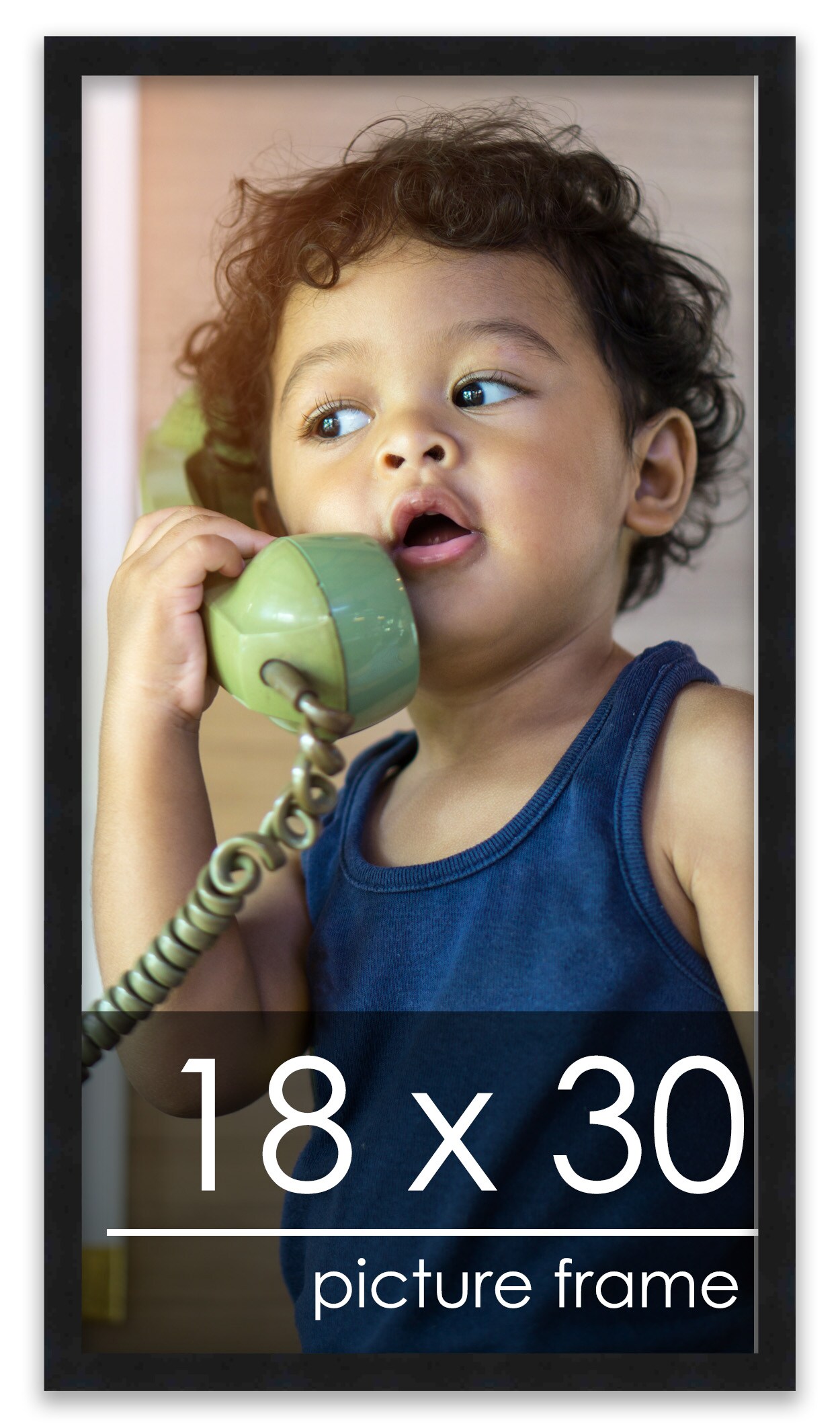 Classic Modern Black Picture Frame - UV Acrylic, Foam Board Backing, Hanging Hardware