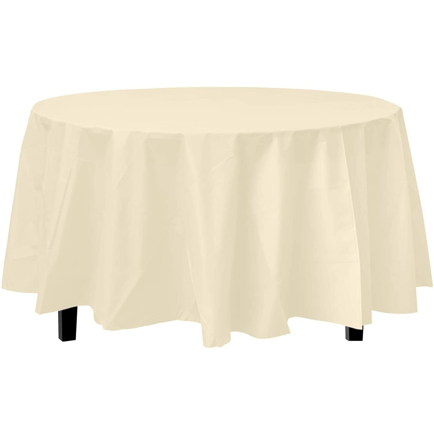 Exquisite Disposable Round Plastic Tablecloths &#x2013; 12 Pack 84&#x22; Disposable Table Cloths &#x2013; Indoor/Outdoor Party Tablecloth &#x2013; Round Plastic Table Cover for Events &#x26; Party Supplies