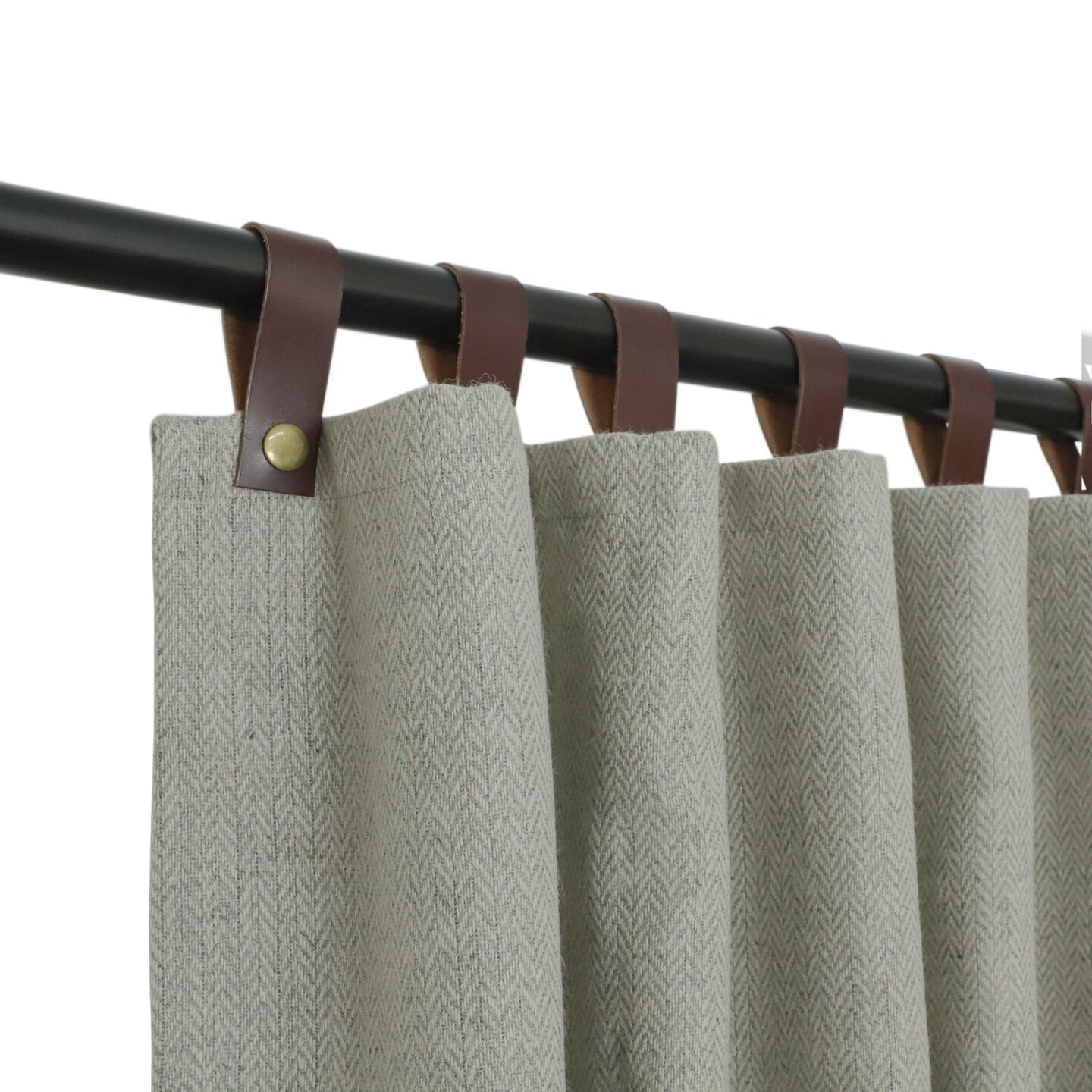 product name is Light Grey Herringbone Curtain, Wool Curtains and Drapes, Custom Made Curtains, Door Curtains, Window Curtains, Living Room Curtains