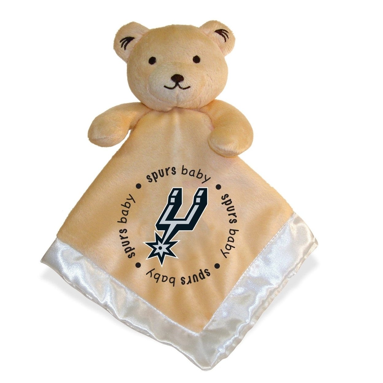 San Antonio Spurs Security Bear Plush Tan 14In Soft Toy With Embroidered Logo