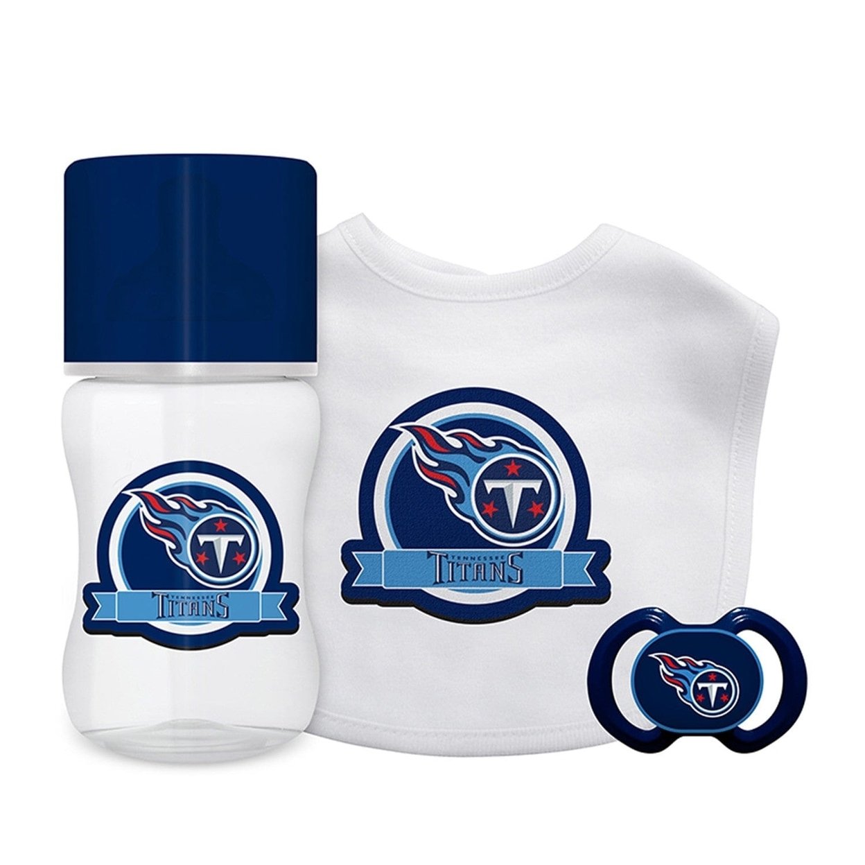 Tennessee Titans Baby Gift Set 3-Piece Bpa-Free Bottle Bib Pacifier Unisex