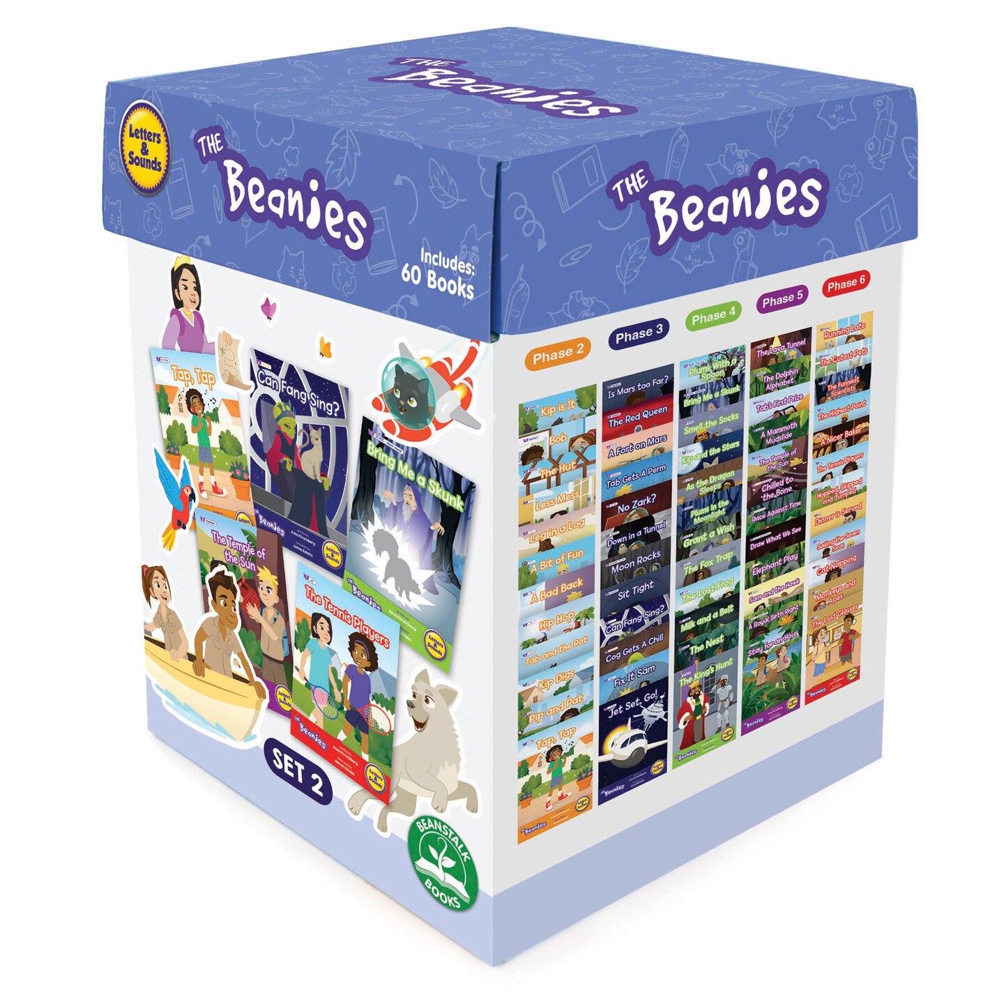 The Beanies Hi-Lo Diversity Decodable Boxed Set 2 W/ 60 Books
