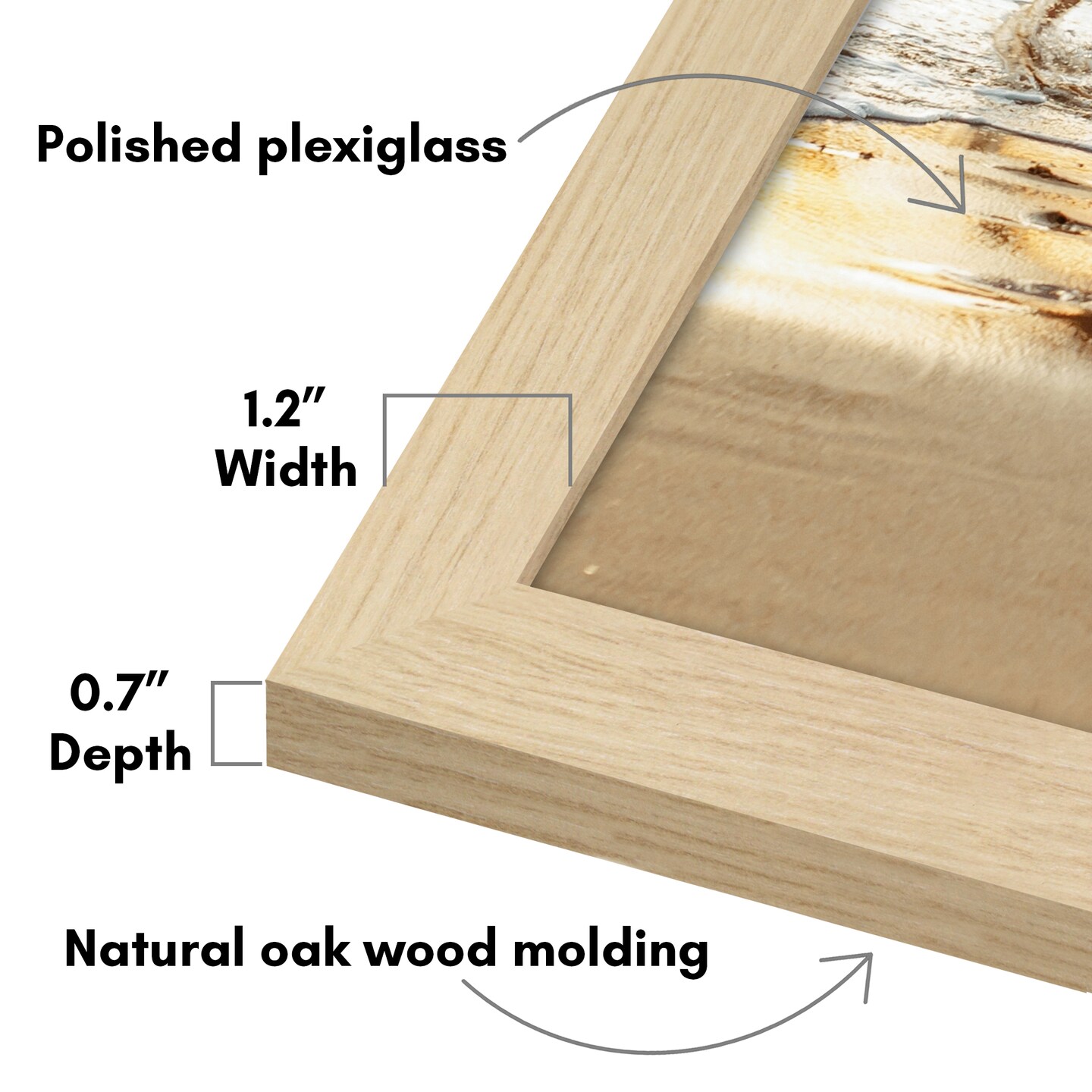 Americanflat Gallery Poster Frame - Wooden Picture Frame for Wall Art - Plexiglass Cover - Hanging Hardware for Horizontal or Vertical Display