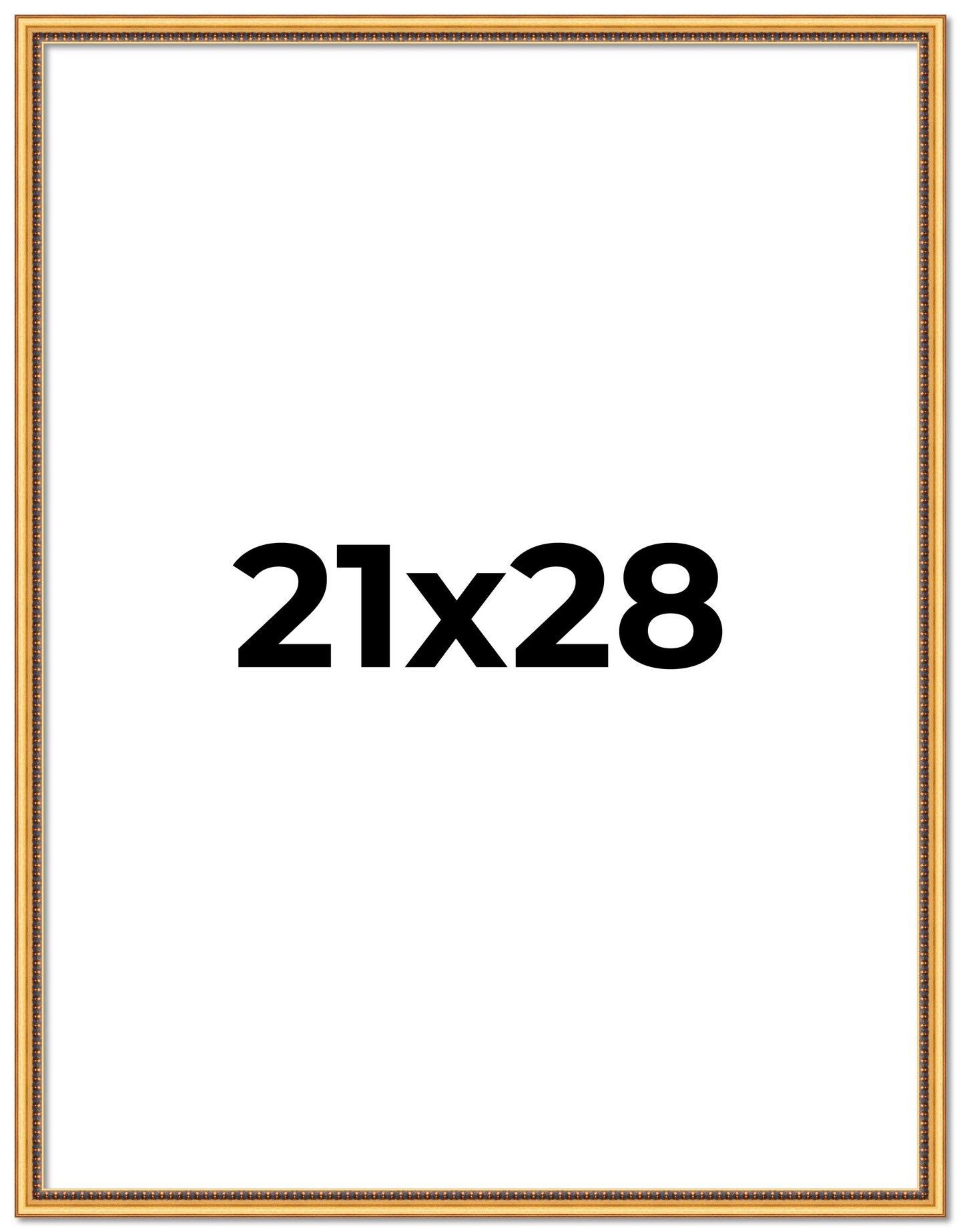 21x28 Classic Modern Gold Picture Frame - UV Acrylic, Foam Board Backing ...