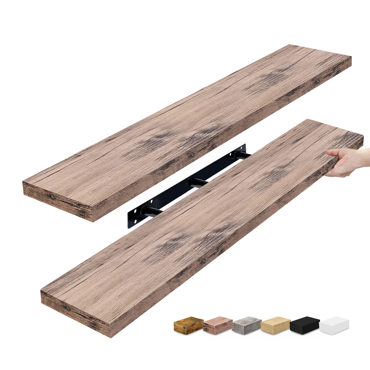 Sorbus Floating Shelves for Wall - 2 Extra Long Floating Shelves - 47 x 9.25 Inch Wall Mounted Floating Shelves for Wall