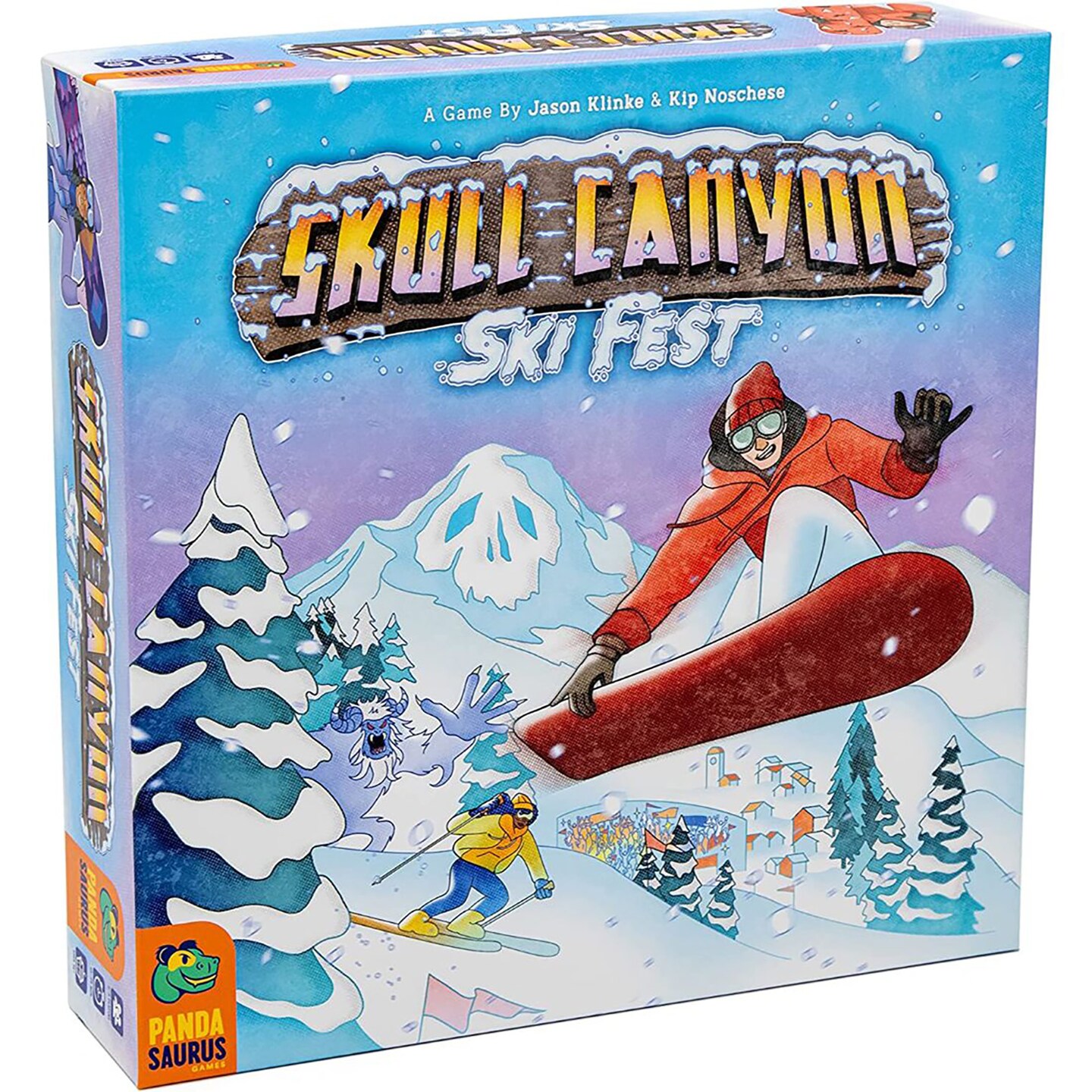 Pandasaurus Games: Skull Canyon - Ski Fest - Strategy Board Game, Ages 14+, 2-4 Players, 45-60 Min Game Play