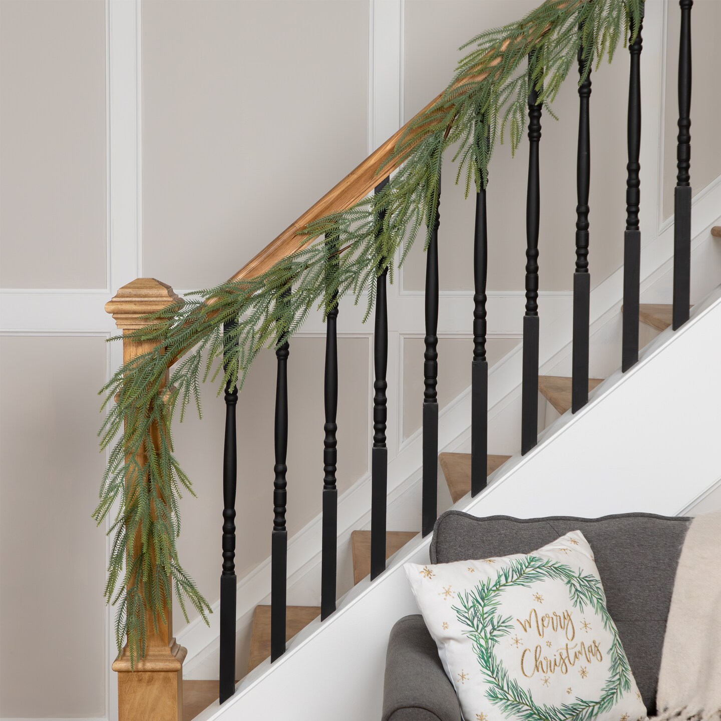 Northlight Norfolk Pine Artificial Christmas Garland - 7&#x27; - Unlit
