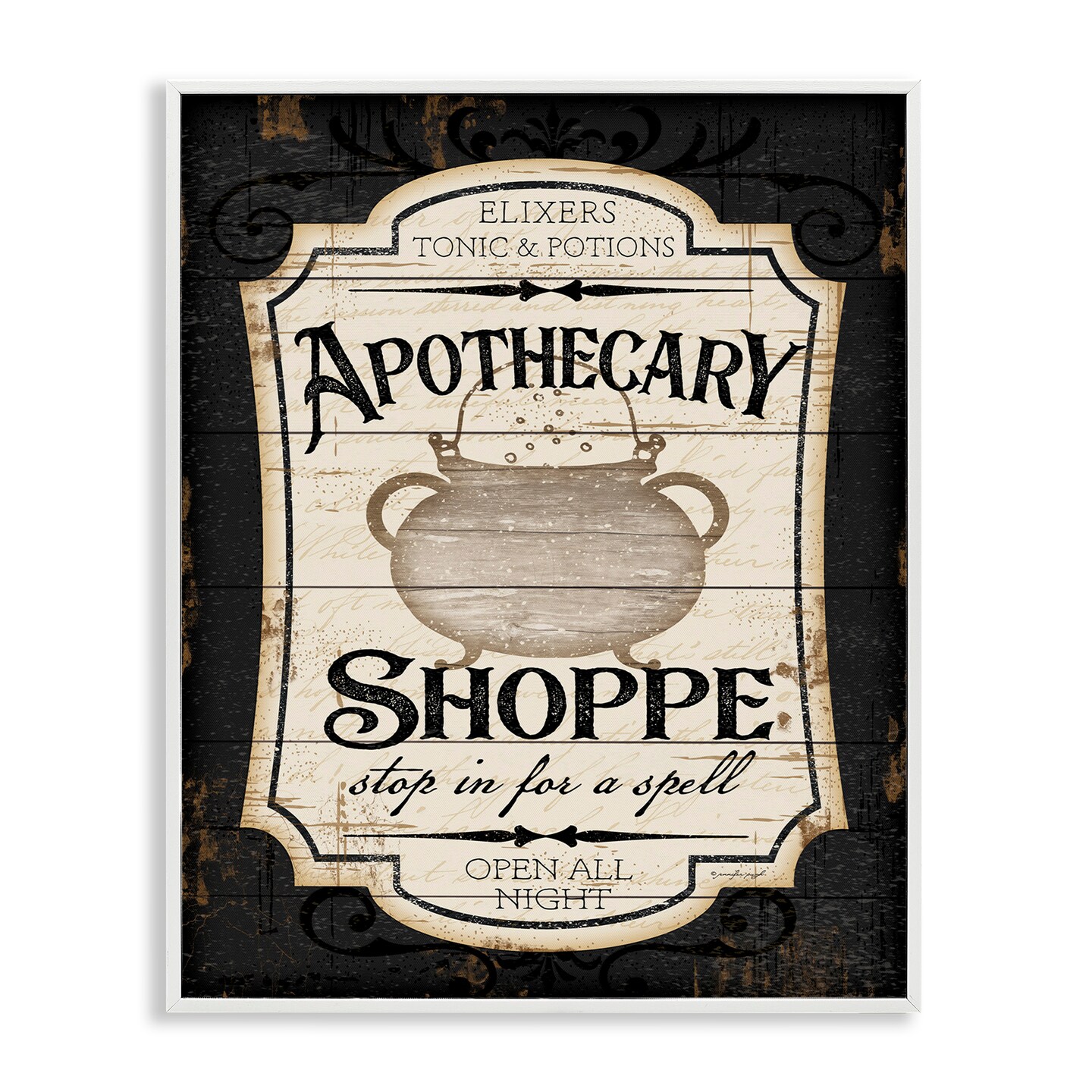 Stupell Industries Apothecary Shoppe Spooky Sign Framed Giclee Art
