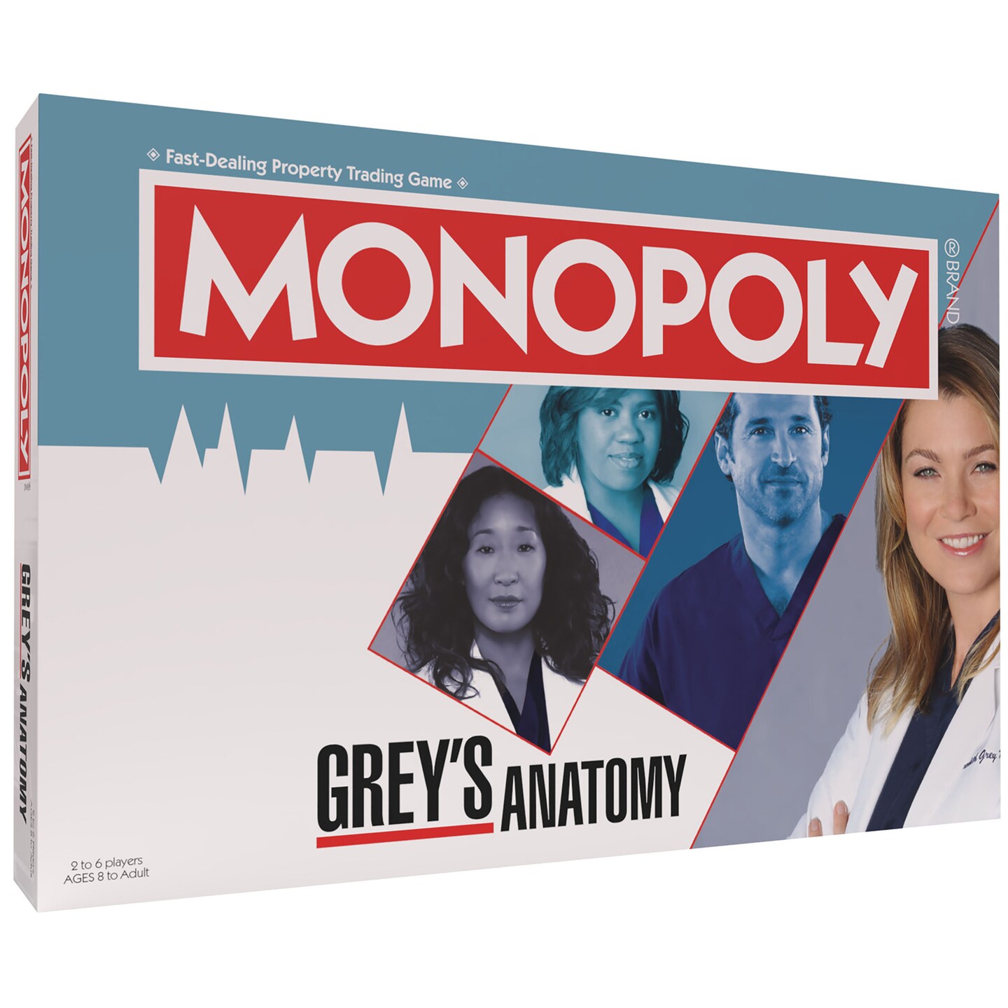 MONOPOLY: Grey's Anatomy - Collectible Licensed Edition, Strategy Board Game, Buy-Sell-Trade Grey Sloan Memorial Doctors, Family Ages 8+, 2-6 Players