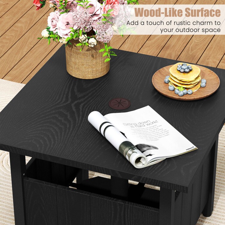 Outdoor Side Table with 1.89" Umbrella Hole Patio Table Base Stand