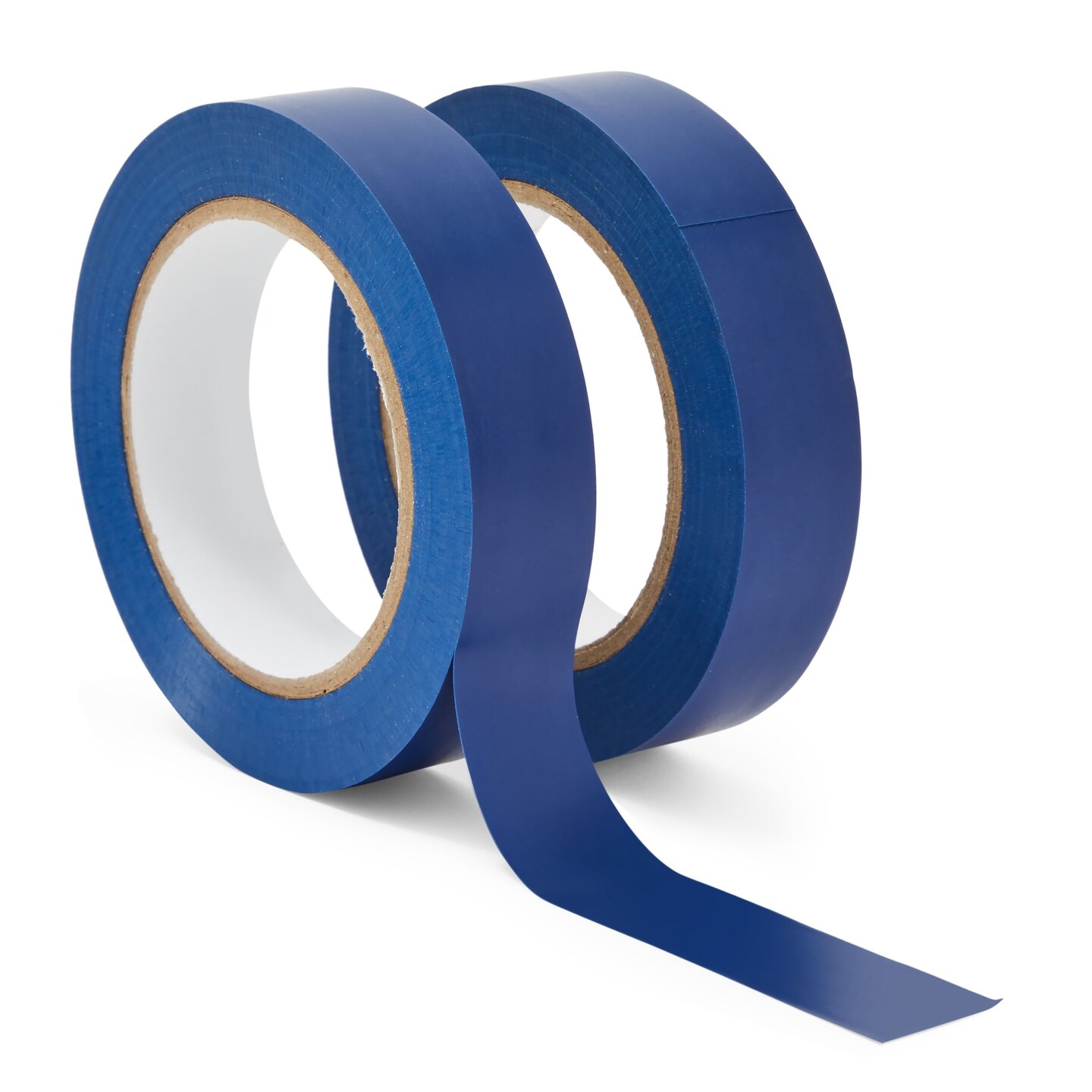 2 Rolls Vinyl Pinstripe Tape, 1-Inch x 36 Yards Gym Floor Tape for Marking Vehicles, Warehouse Grid Lines, Construction Sites (0.16mm, Dark Blue)