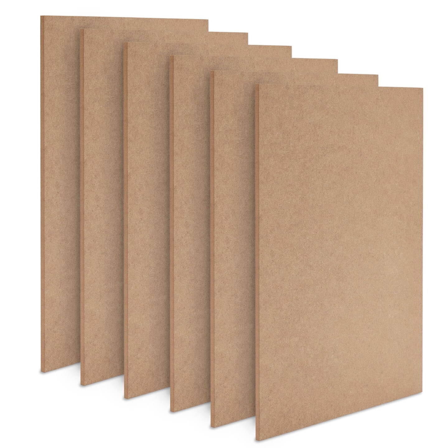 Bright Creations 6 Pack 11x14 MDF Wood Chipboard Sheets, 1/4 Inch Thick Chip Boards for Crafts, DIY Project, Engraving, Painting, Customizable Hardboard