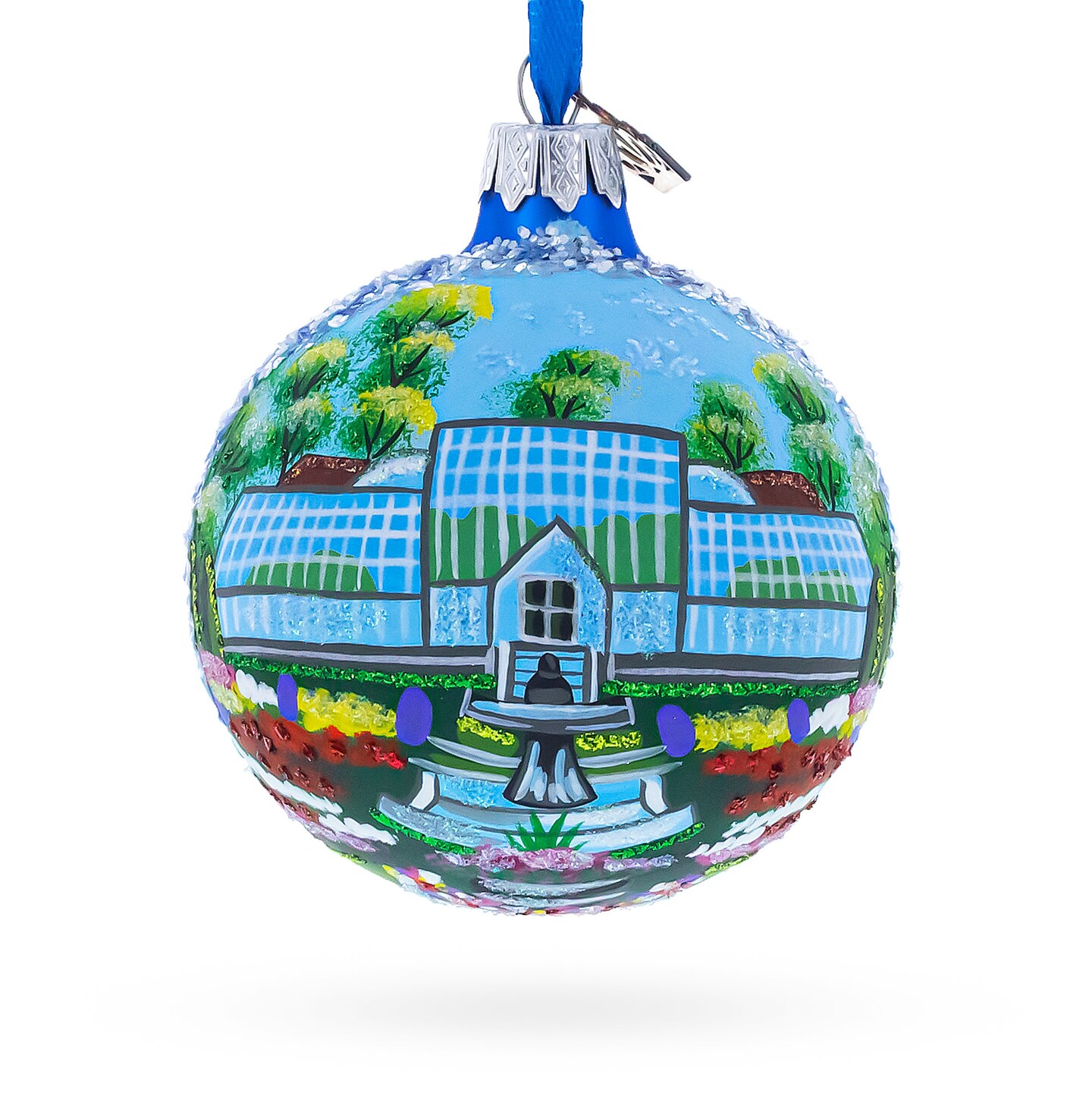 Manito Park, Spokane, Washington, USA Glass Ball Christmas Ornament 3.25 Inches