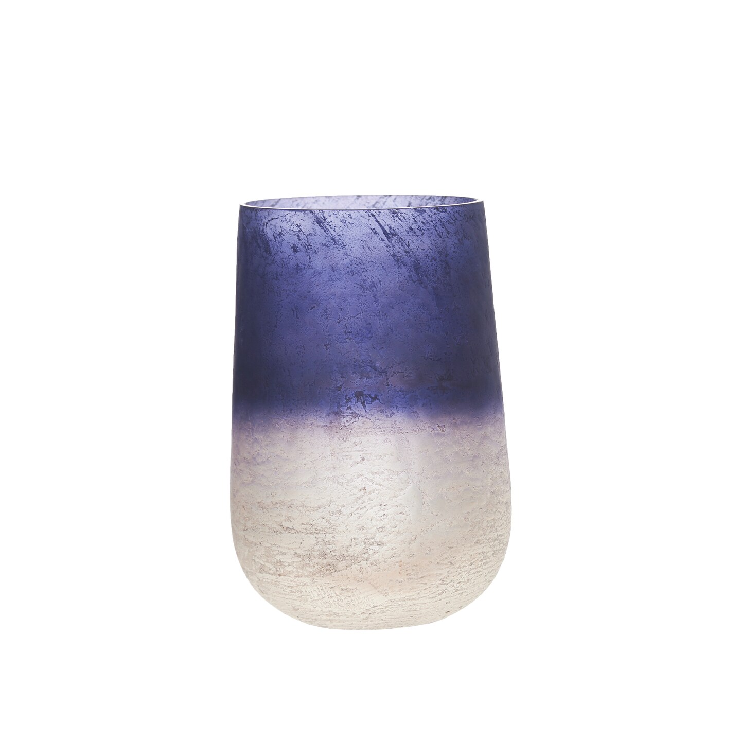 Large Navy Glass Vase