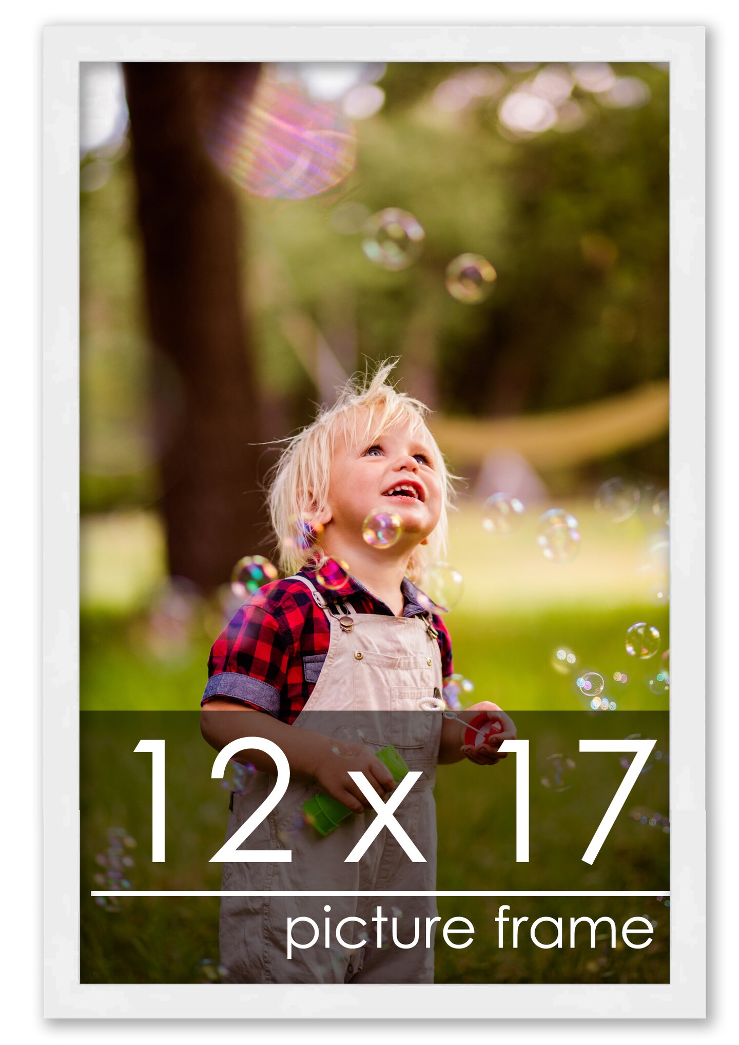 Classic Modern White Picture Frame - UV Acrylic, Foam Board Backing, Hanging Hardware