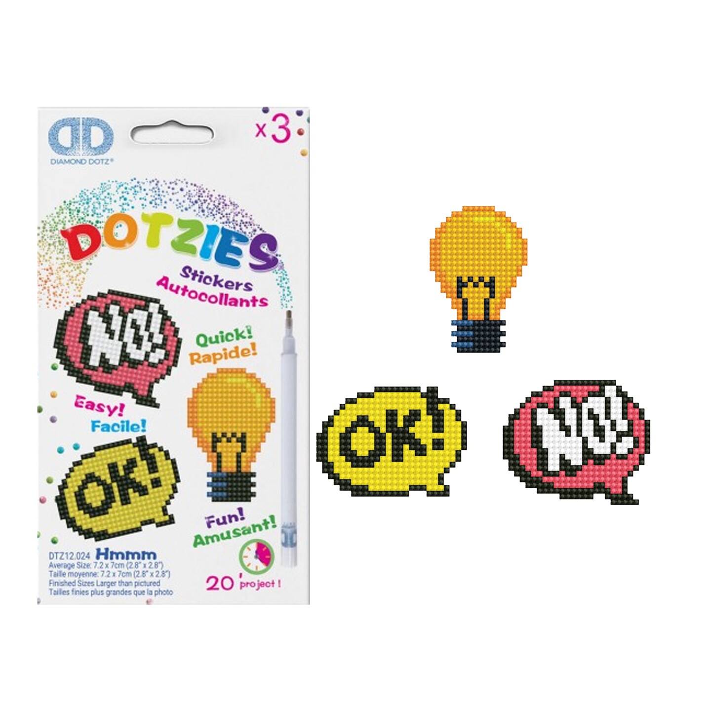 Diamond Dotz Kits - HMMM - OK! - Light Globe - NO! Diamond Painting Artwork Kit Diamond Painting Kits, Diamond Art Kits for Adults, Gem Art,  Diamond Art, Diamond Dotz Kits