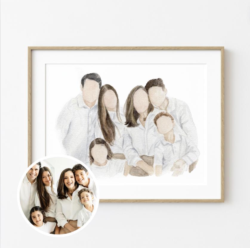 Personalized portrait in watercolor. Portrait of boy, girl. Portrait family and friends. Watercolor. buy Portrait Mother's Day and Father's Day. Gift