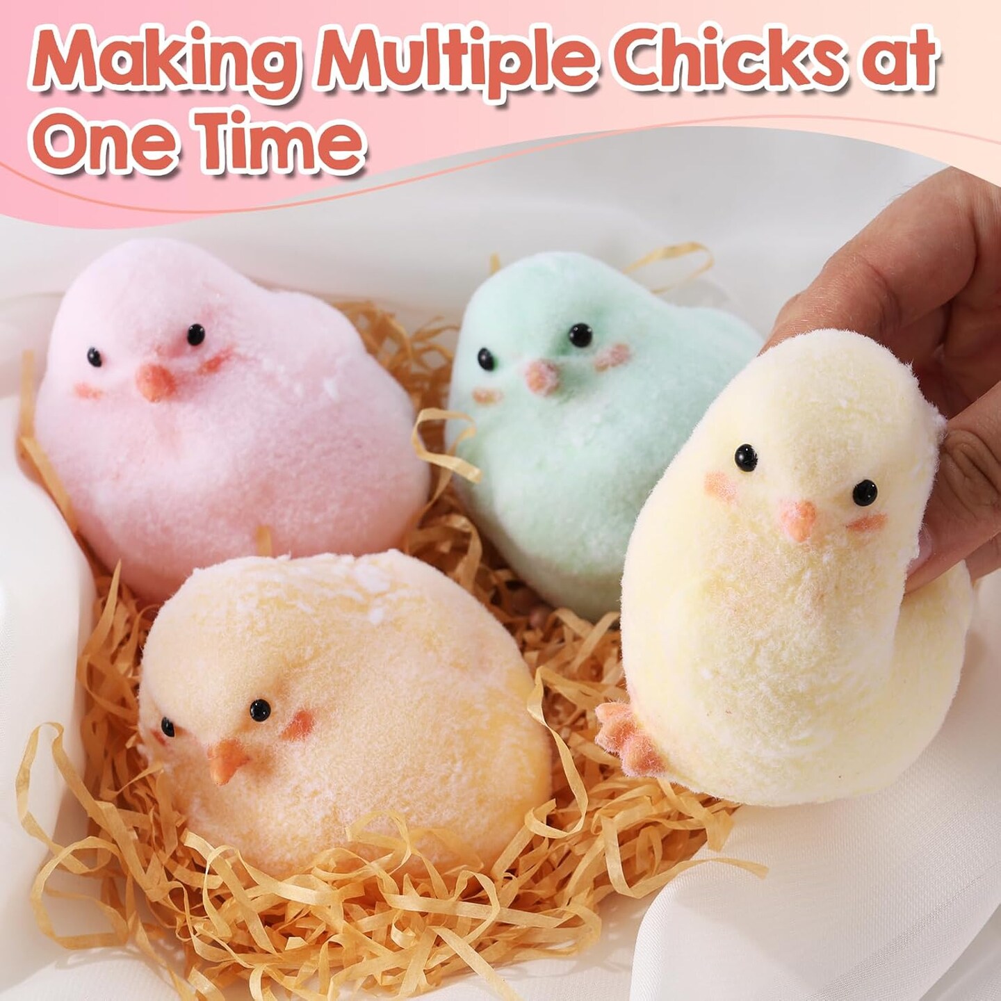 LET&#x27;S RESIN 4 Pcs Chicks Silicone Molds for Taba Squishy, Cute Animal Molds for Squishy Maker, Resin Casting, Effortless Demolding for Stress Relief DIY Decompression Gift Home Decor
