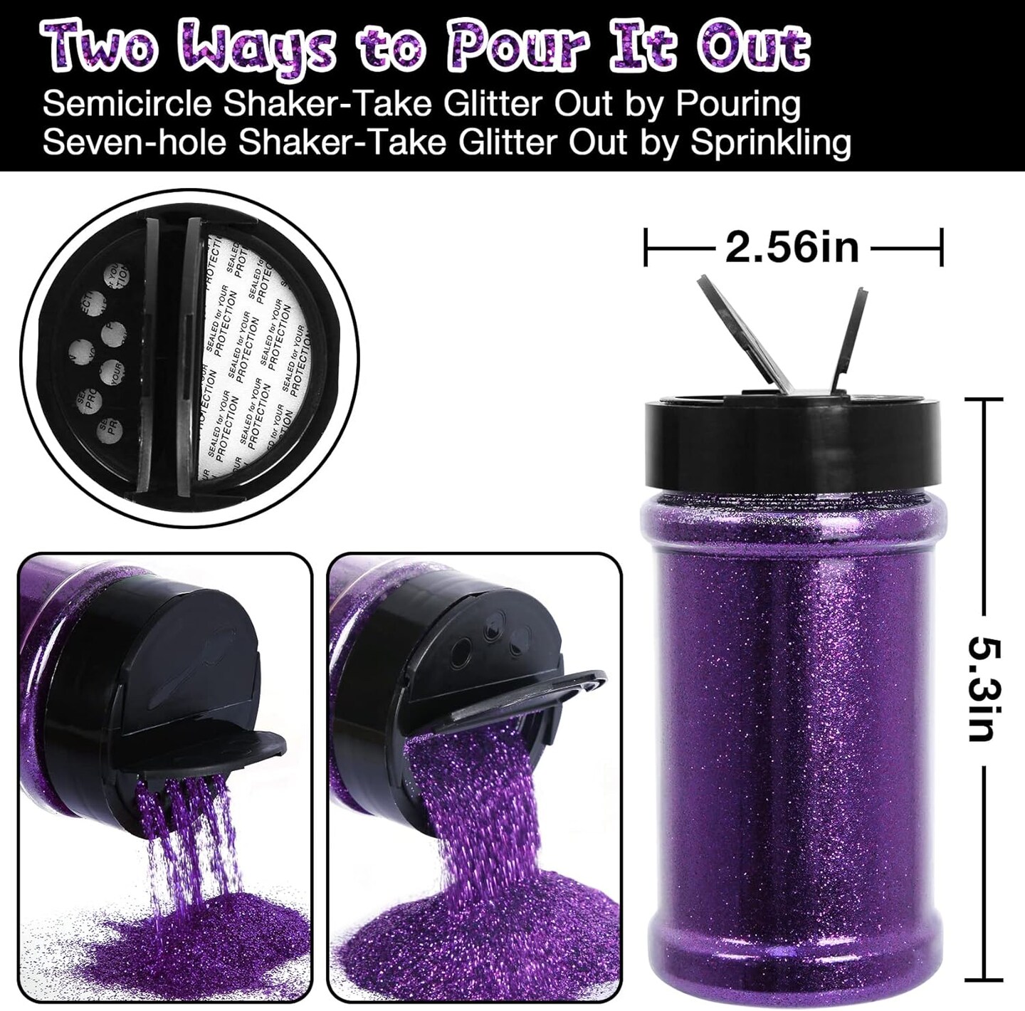 Ultra Fine Purple Glitter, 7.05 Oz (200g), Fine Glitter for Resin Crafts Nails Tumblers Slime Cosmetic and Festival Decoration - Purple Fine Glitter Bulk