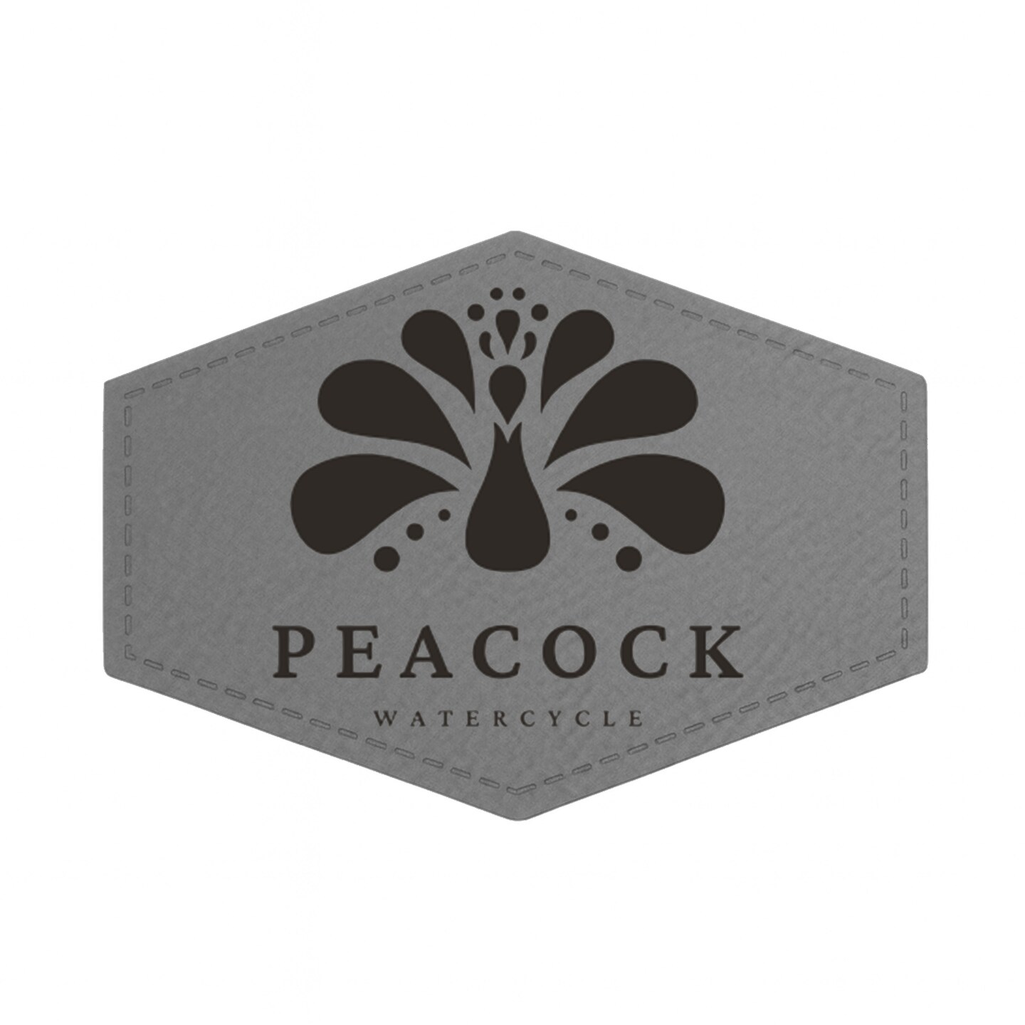 Engravable Leather Patch Blanks for Hats, Jackets & Bags – Laserable Faux Leather Patches with Adhesive & Stitch – Leatherette Apparel Patches (Hexagon, 5 Pack)