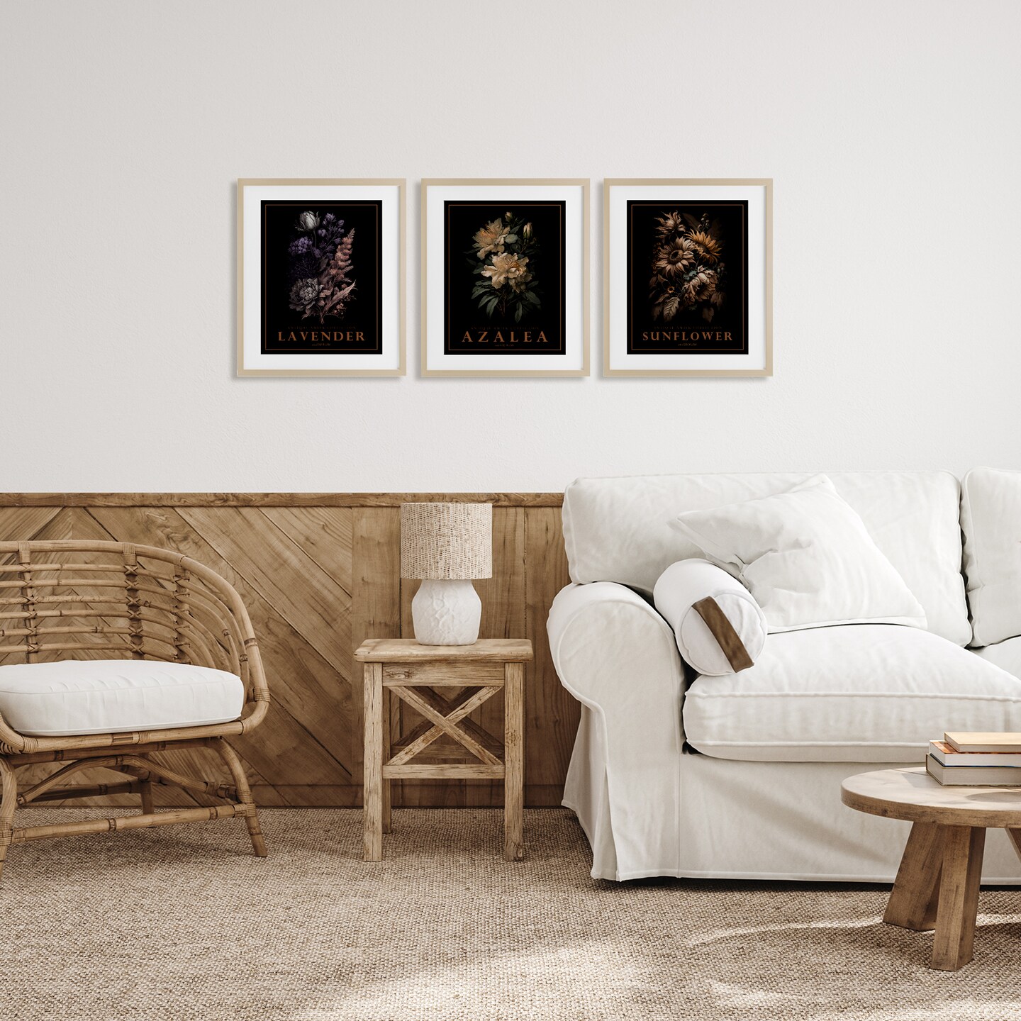 Stupell Industries Antique Botanical Herb Bushels 3pc Framed Print Under Glass Set, design by Christopher Giampietro