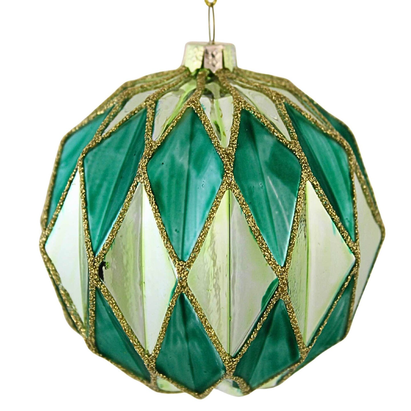 Cody Foster 3.5 Inch Midcentury Diamond Baubles Large Christmas Tree Ornament , Christmas Decor Honeycomb Waffle Mid-Century