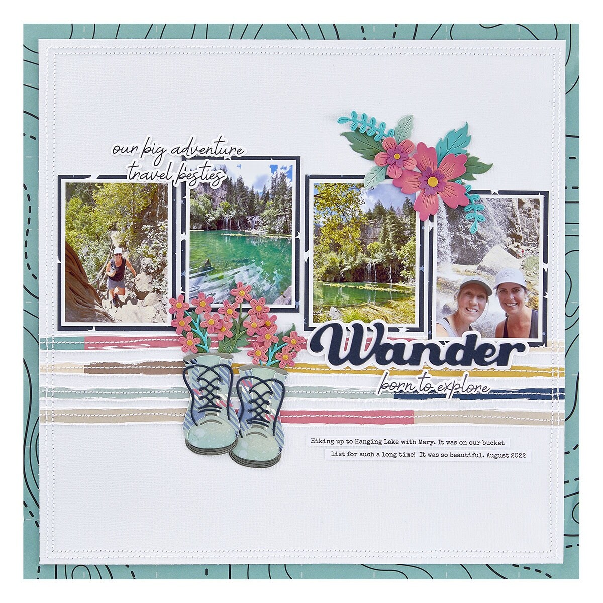 Spellbinders BetterPress Press Plate & Die Set-Wander Sentiments