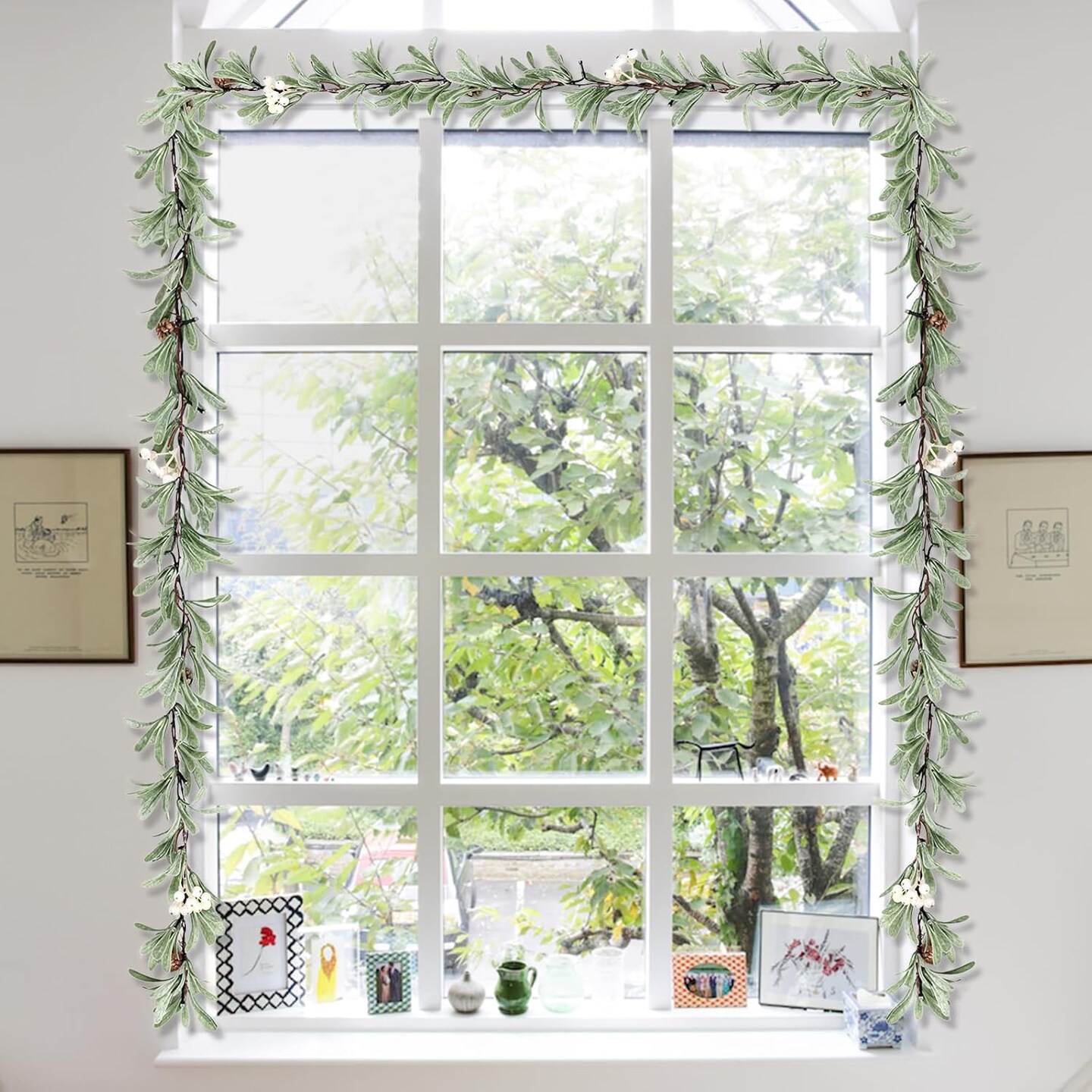 6FT Greenery Garland with Lights