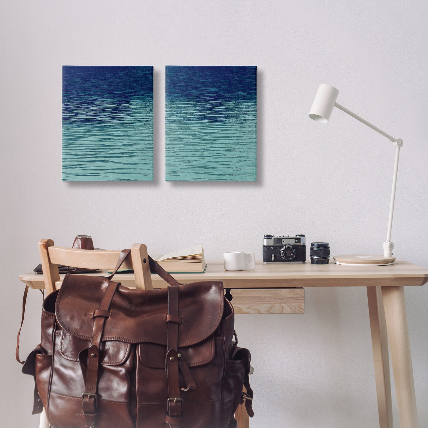 Stupell Industries Soothing Water Ripples 2pc Canvas Wall Art Set Design by Maggie Olsen