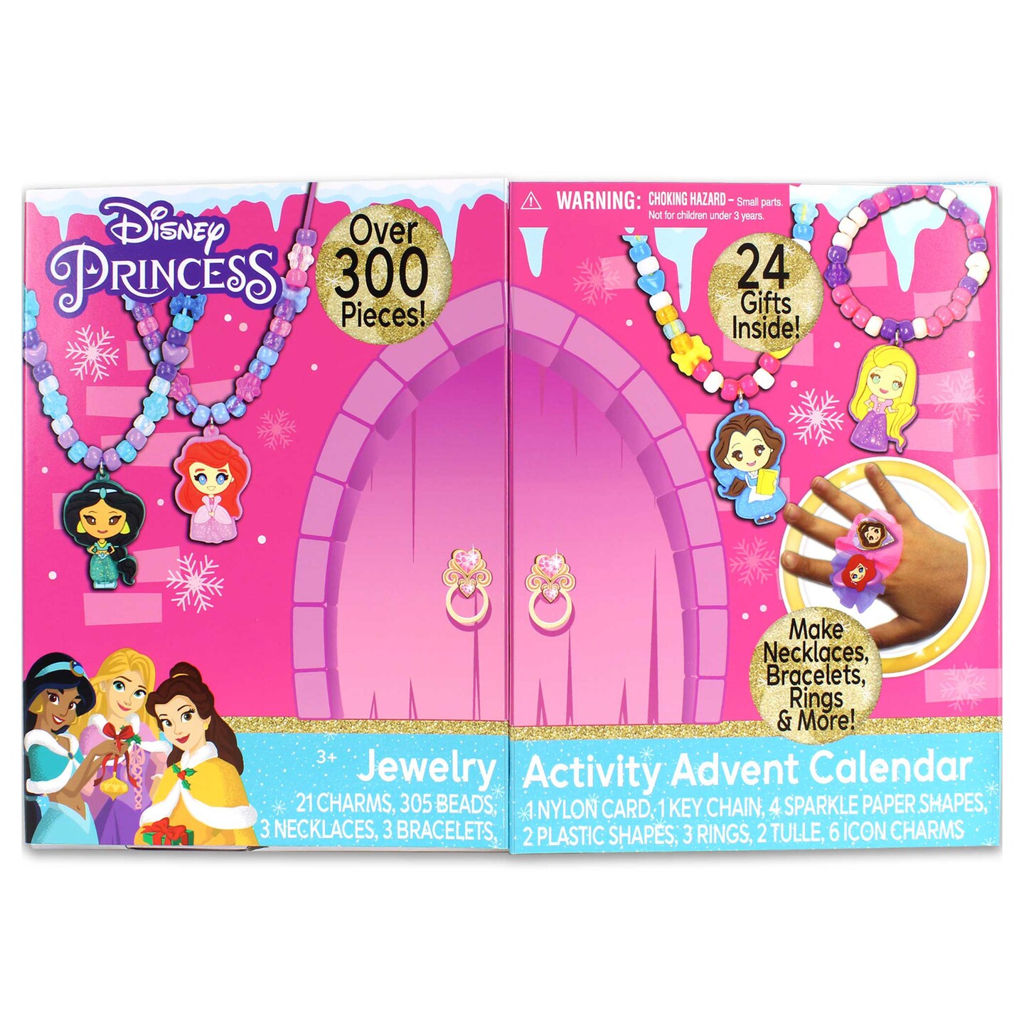 Disney Princess Jewelry Activity Advent Calendar - 24 Gifts Inside &#x26; Over 300 Pieces!