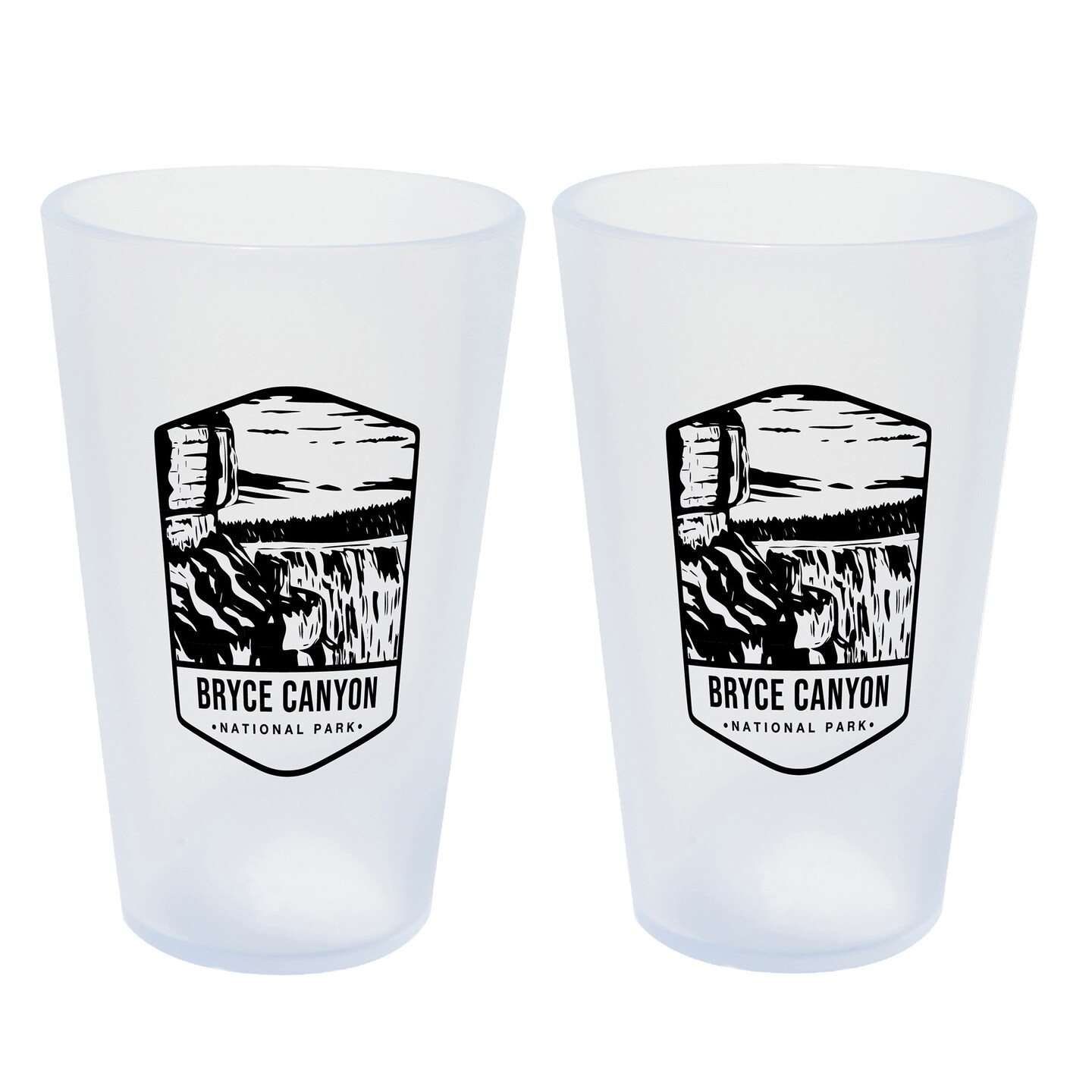 Silipint: Bryce Canyon National Park Pint Glasses: 16oz: 2 Pack - Themed Icicle Silicone Cups, Unbreakable, Dishwasher-Microwave-Freezer-Oven Safe