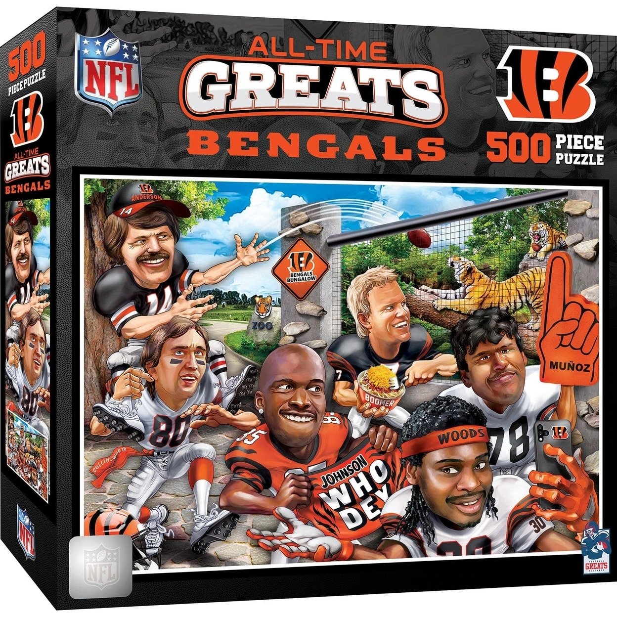 Cincinnati Bengals 500 Piece Jigsaw Puzzle Nfl Masterpieces Eco-Friendly Artwork
