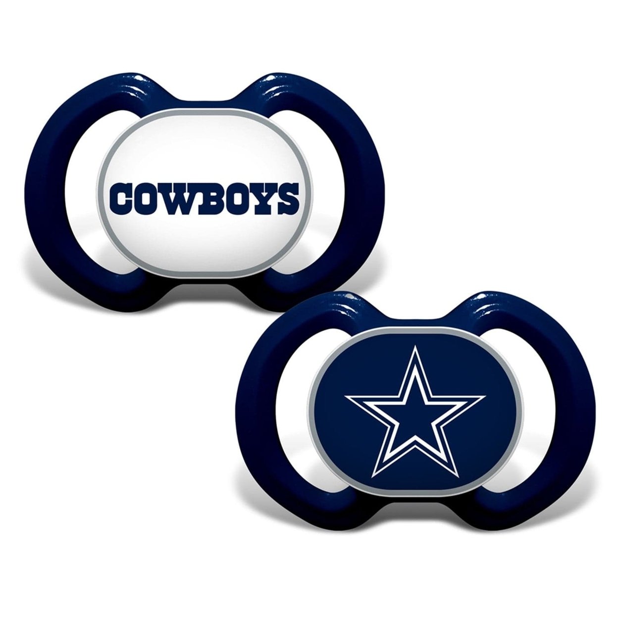 Dallas Cowboys Pacifier 2-Pack Bpa-Free Orthodontic Silicone Infant Soothers