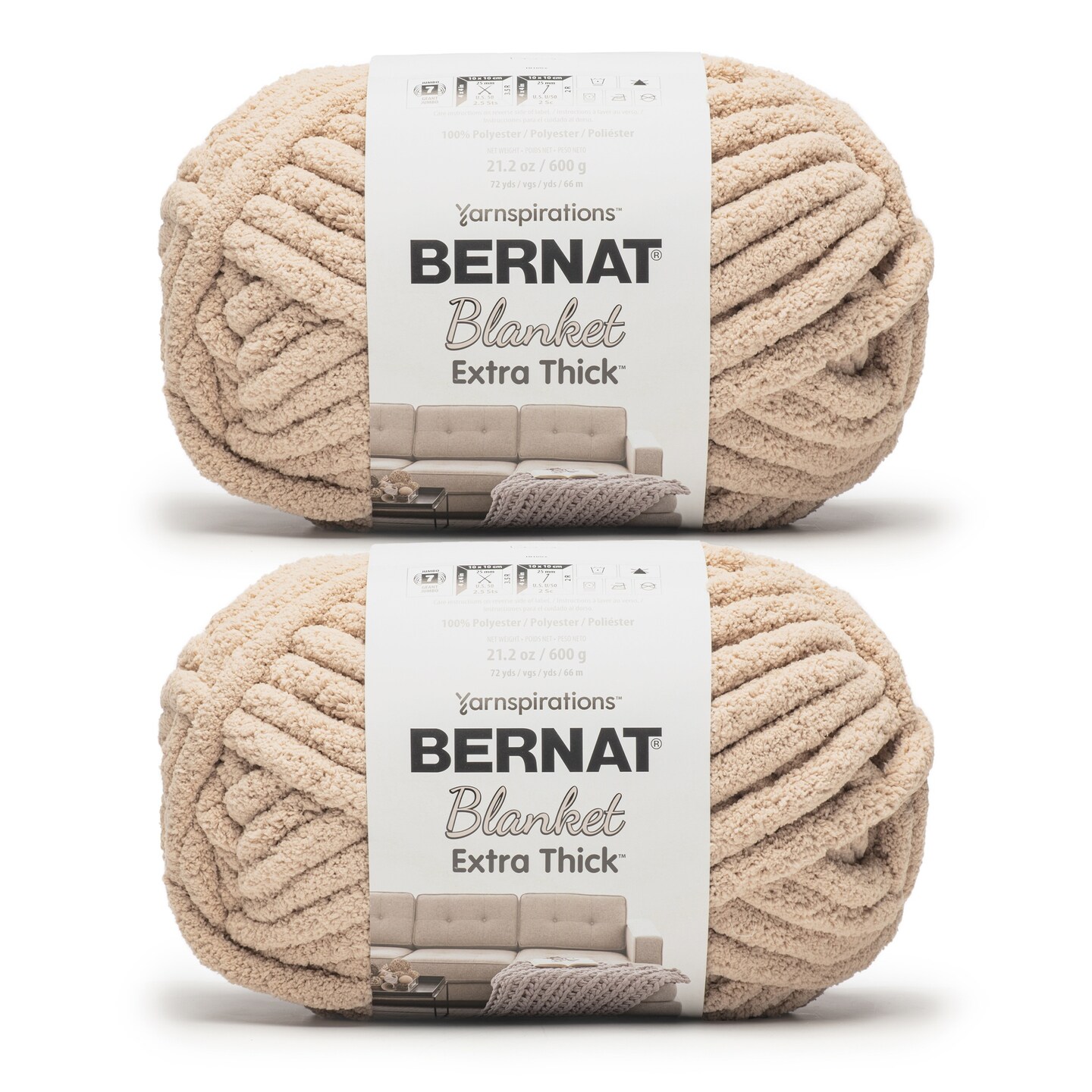 Bernat Blanket Extra Thick 600g-Bone