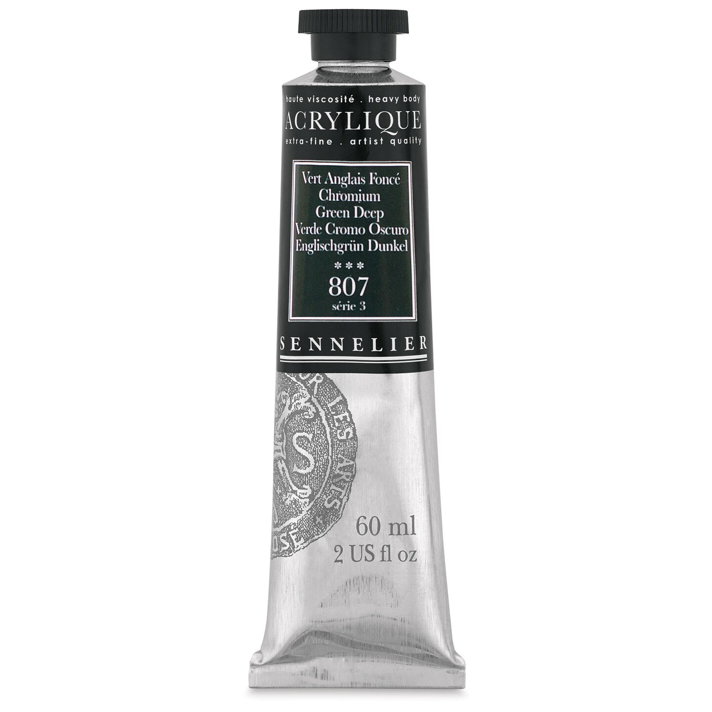 Sennelier Extra-Fine Artist Acryliques - Chromium Green Deep, 60 ml tube