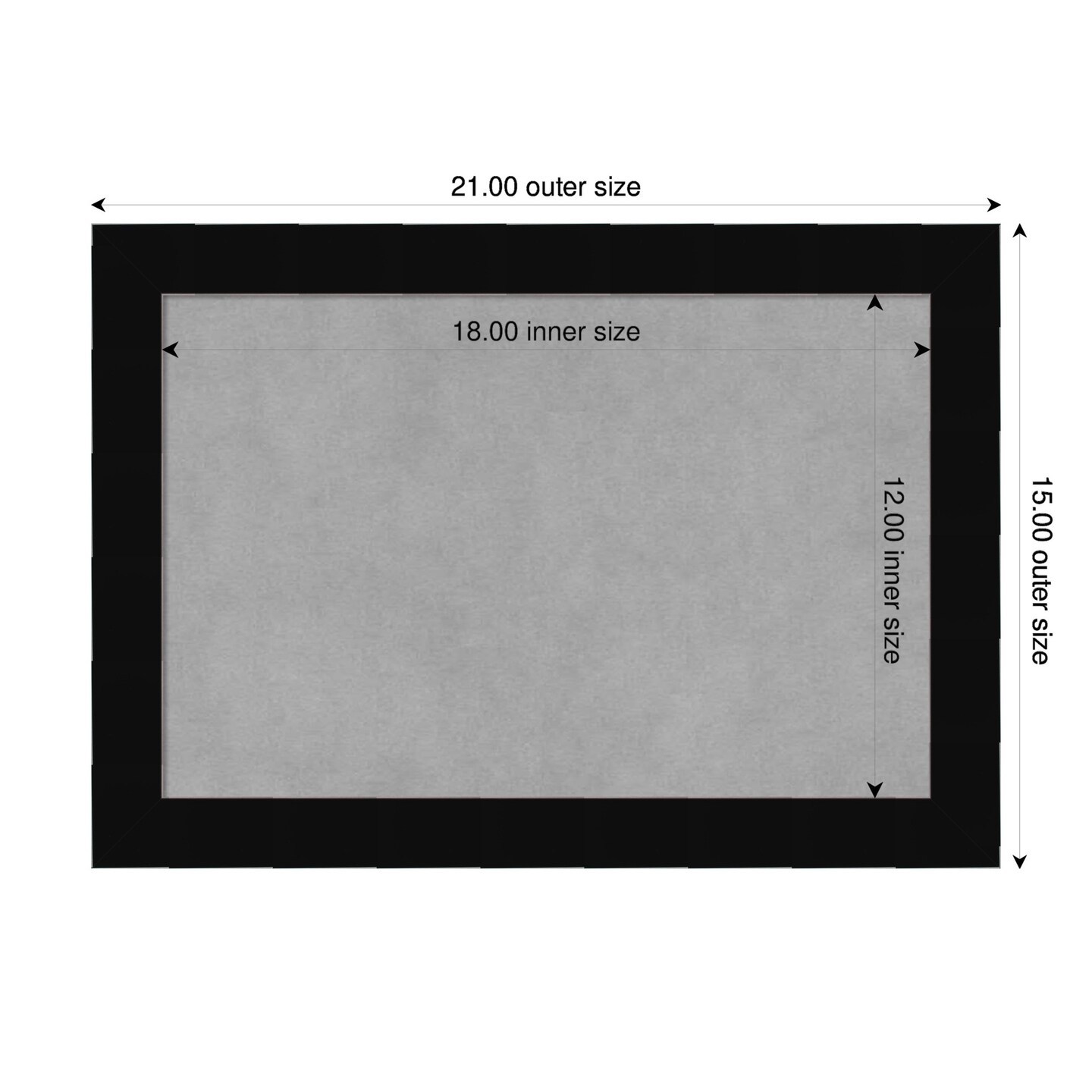 Black Museum Wood Framed Magnetic Board