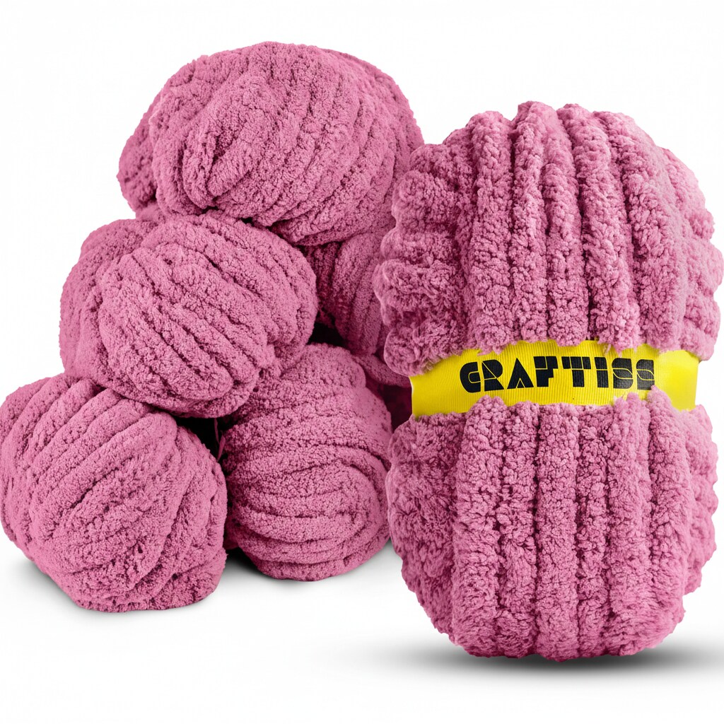 8 Rolls Chunky Chenille Yarn for Crocheting - Jumbo 7 Weight (27 yds, 8 oz Each Skein), Bulky Thick Crochet Knit Blanket Chunky Yarn for Hand Knitting