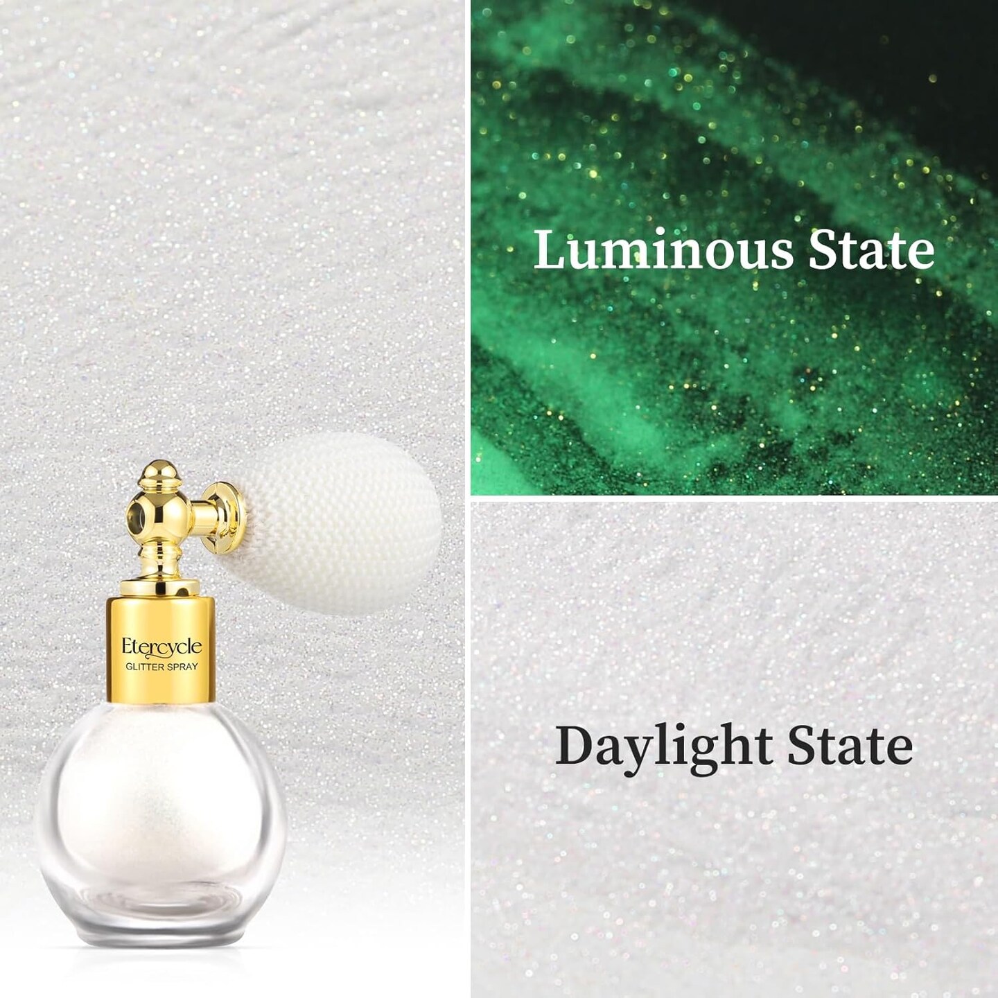 Body Glitter Spray, Glow in The Dark Party Supplies Hair Glitter