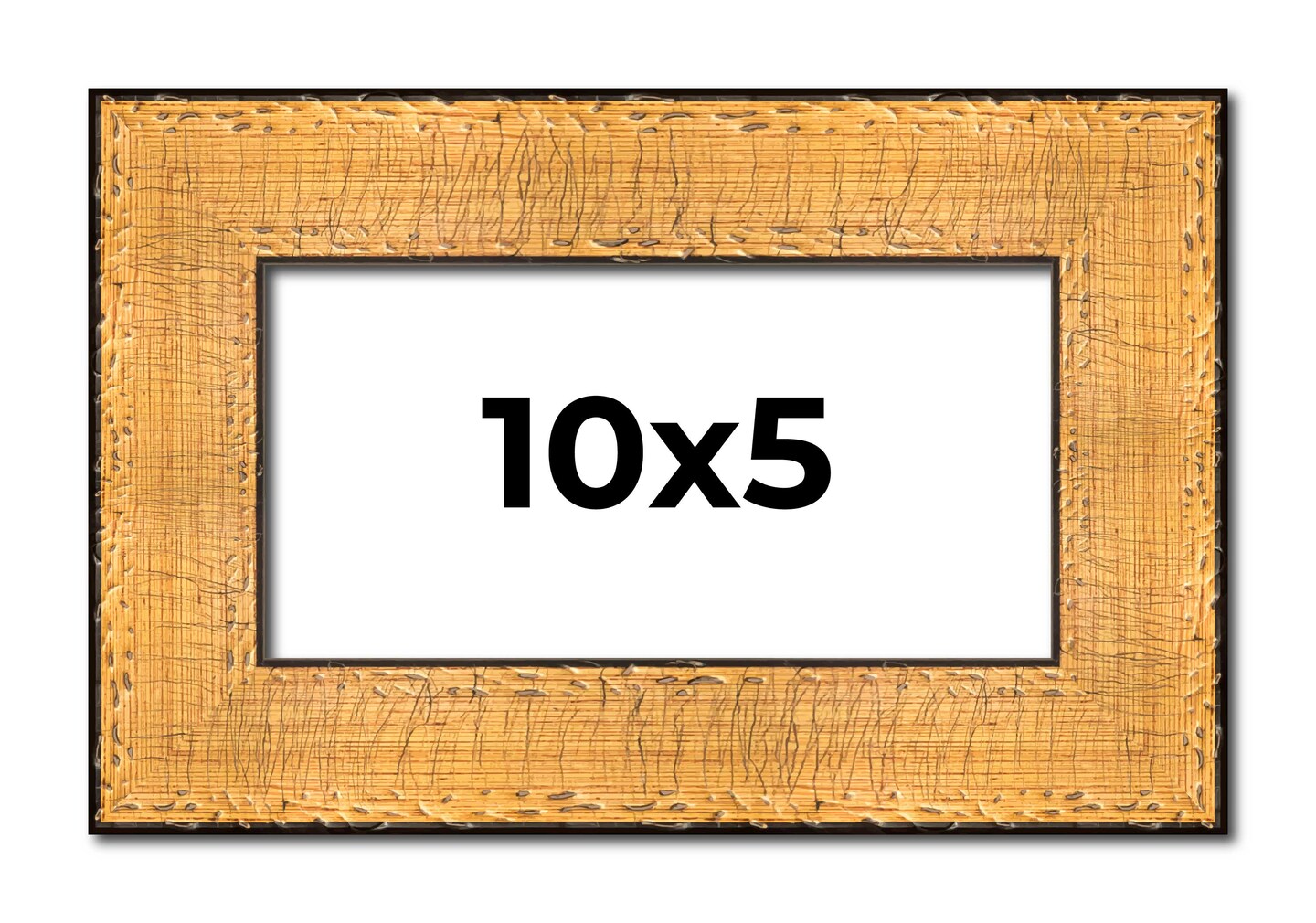 Panoramic Embellished Gold Picture Frame - UV Acrylic, Foam Board Backing, Hanging Hardware