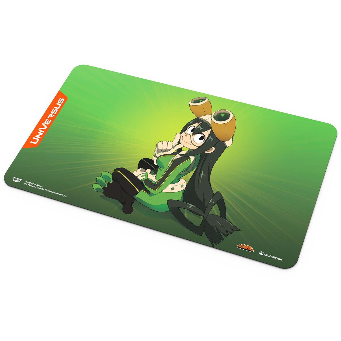 UniVersus My Hero Academia: Girl Power- Tsuyu Asui Playmat - 24 x 14&#x22; Neoprene Mat, Tabletop Card Game Accessory, UVS Games, Officially Licensed