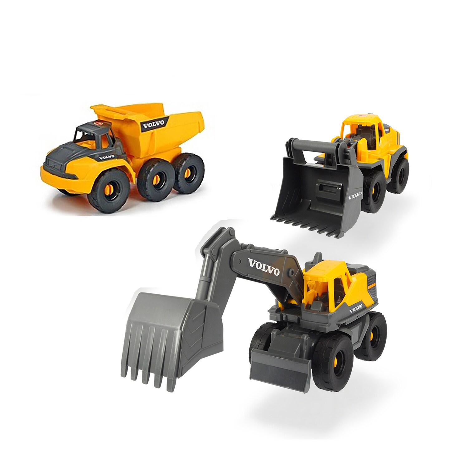 Dickie Toys - 10 Inch Volvo Construction Truck 3 Pack