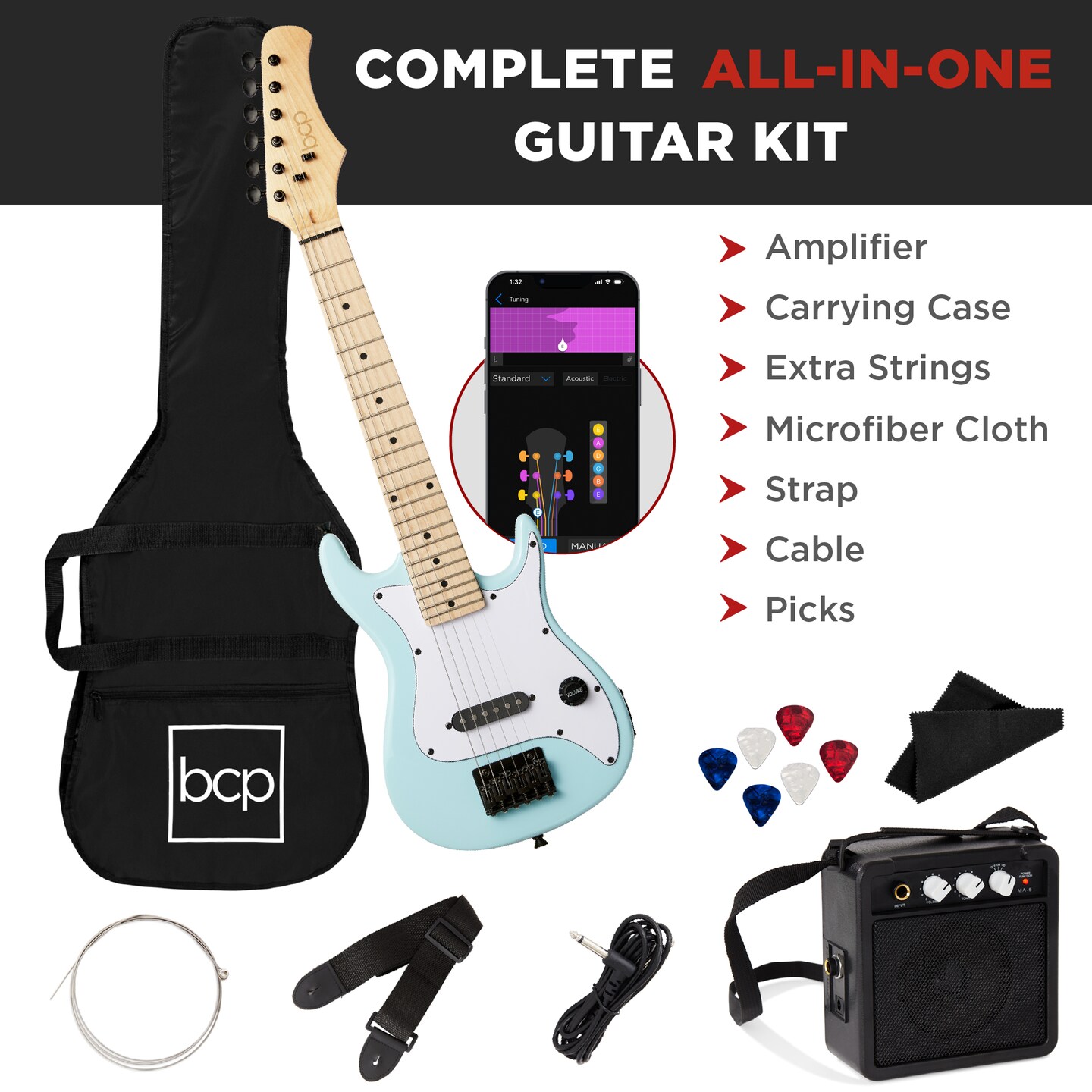 Best Choice Products 30in Kids Electric Guitar Beginner Starter