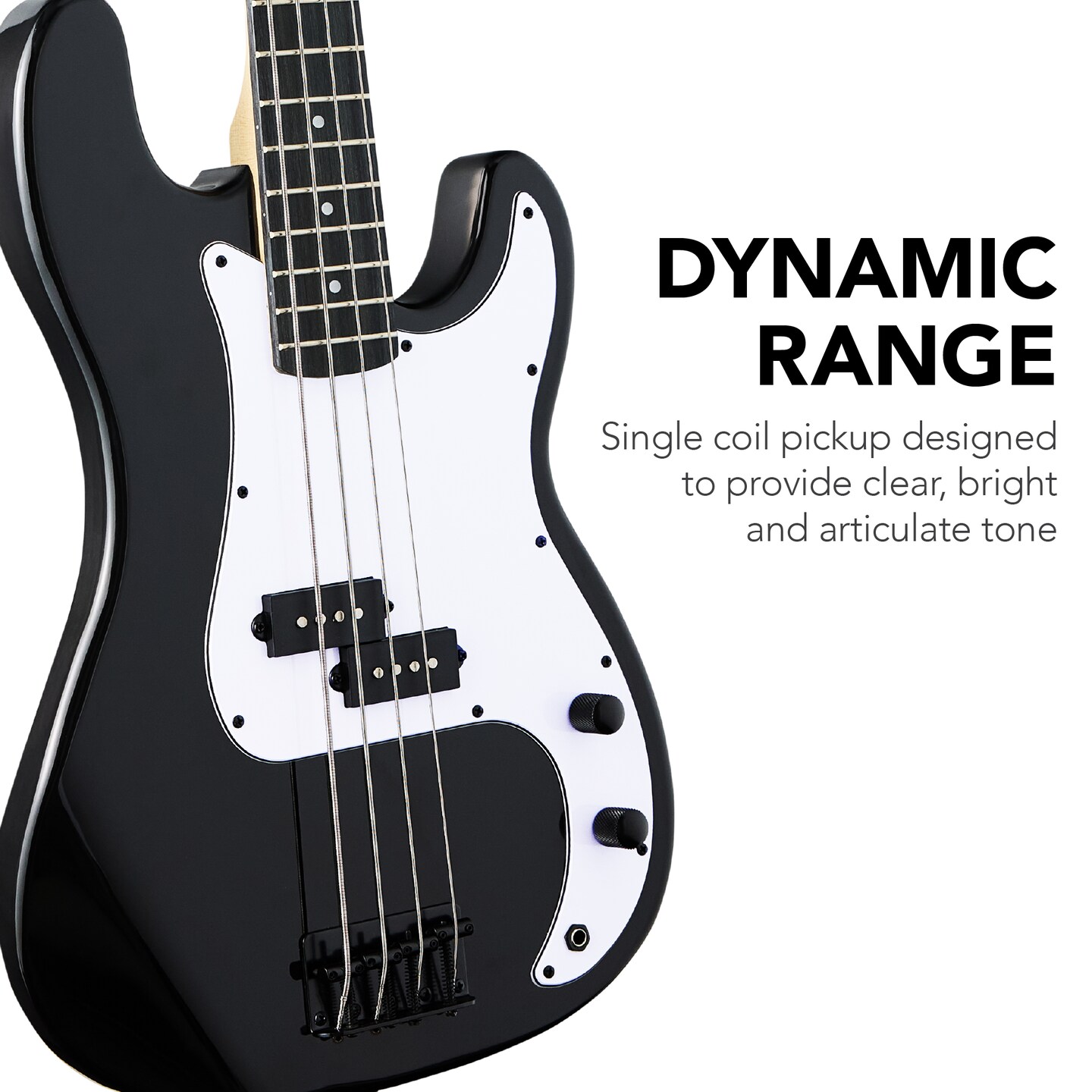 Best Choice Products Full Size Beginner 4-String Electric Guitar Bass Guitar w/ Padded Case