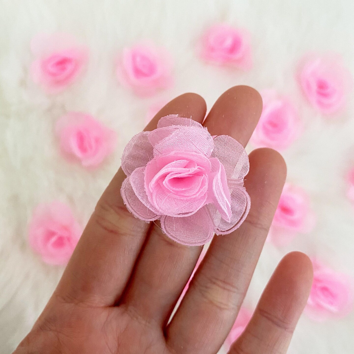 pink flowers for dress Elegant Pink 3D Flowers Strapless Evening Dress SF025  DreamyVow