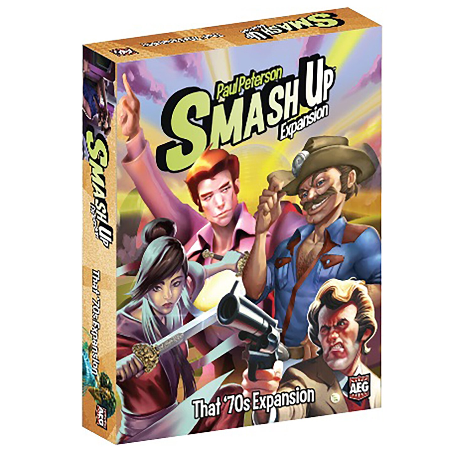 Smash Up: That 70s Expansion - Stand Alone Expansion (2 Players)  Or Combine With Other Smash Up Titles (4 Players) - Alderac Entertainment Group (AEG), Ages 14+, 2 Players, 45 Min