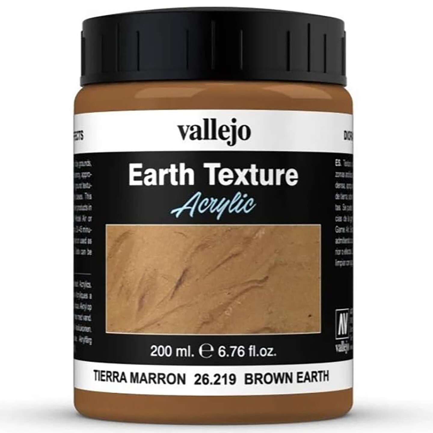 Vallejo Paints: Brown Earth Texture Acrylic, 6.79oz (200ml)