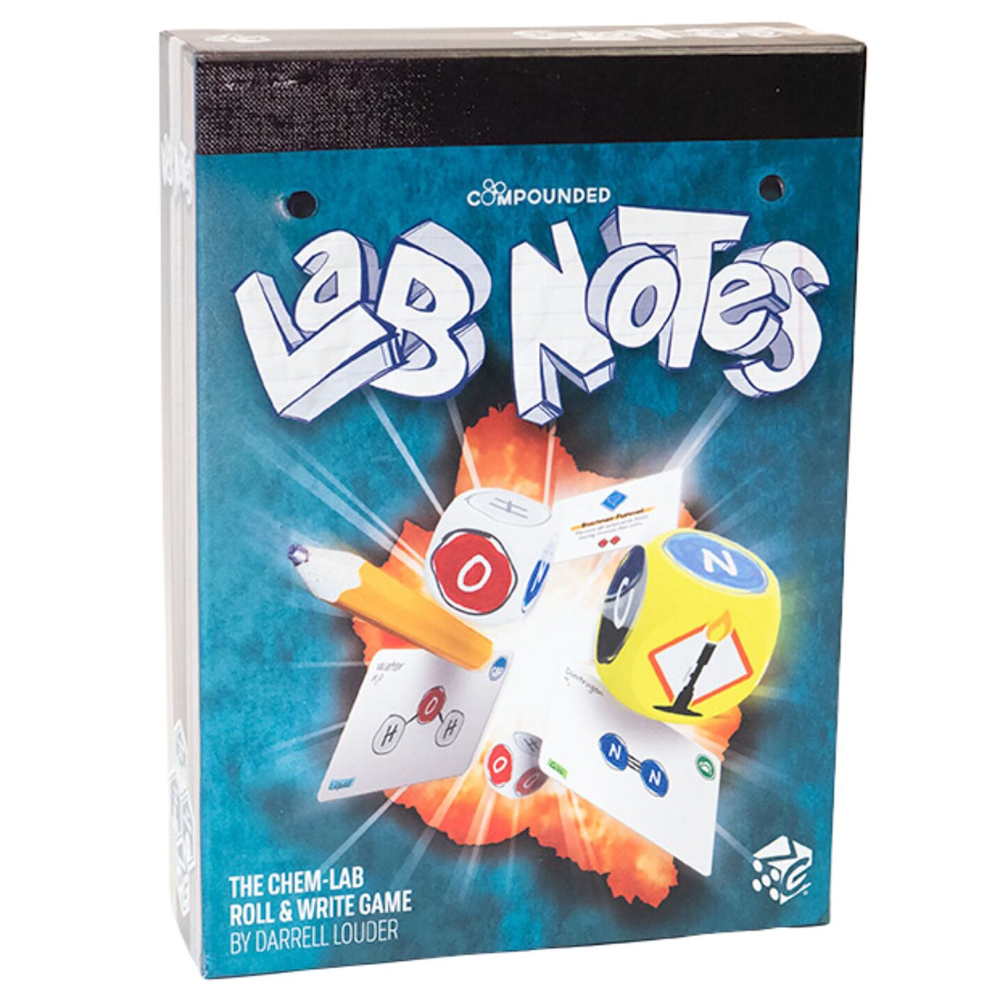Greater Than Games: Lab Notes -  The Chem-Lab Roll &#x26; Write Game, Build Compounds From The Elements, Ages 14+, 2-5 Players