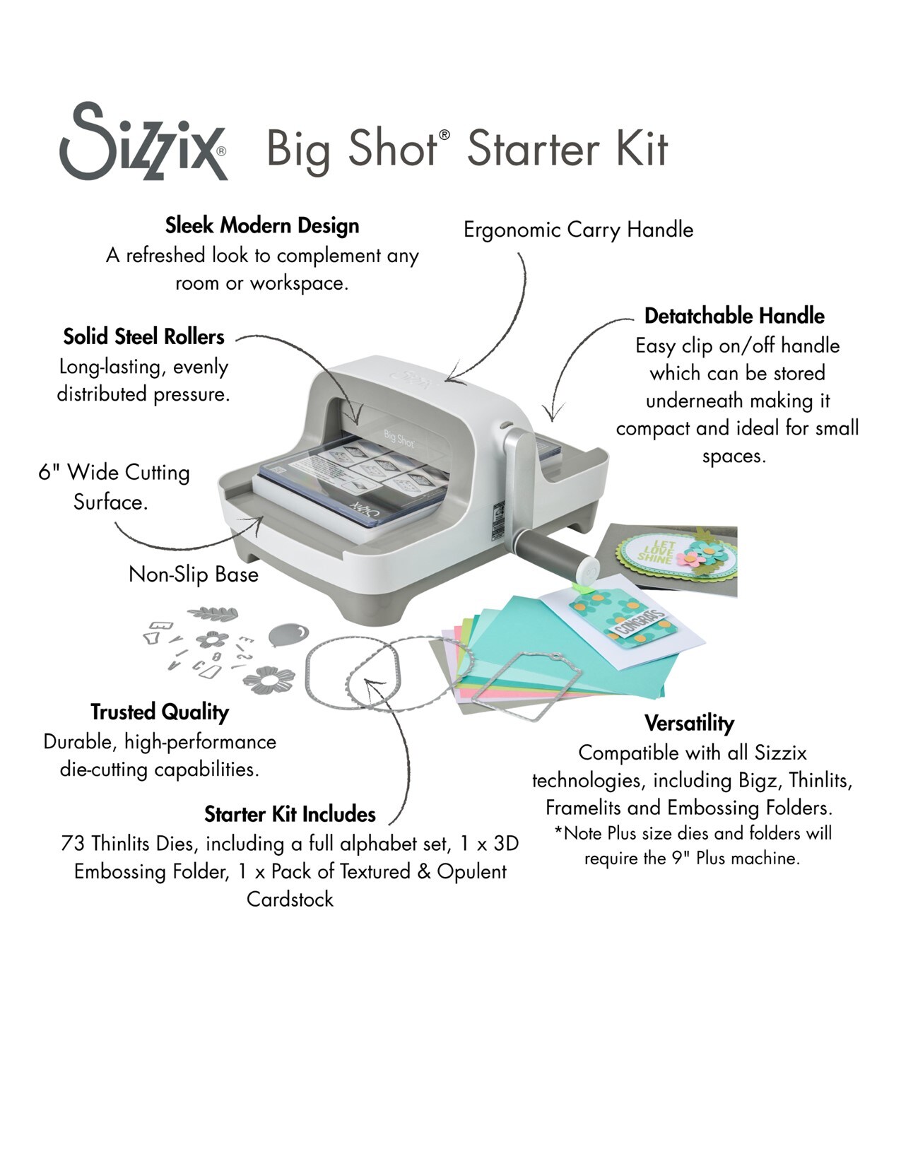 NEW DESIGN! Sizzix Big Shot Die Cut & Embossing Machine Starter