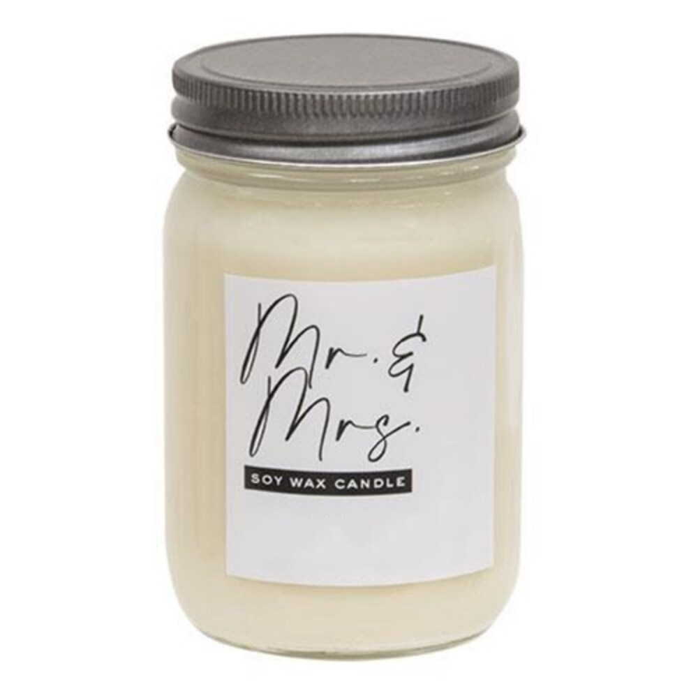 Mr. &#x26; Mrs. Soy Wax Jar Candle &#x2013; Kitchen Spices Scent, 84-Hour Burn, Lead-Free Wick